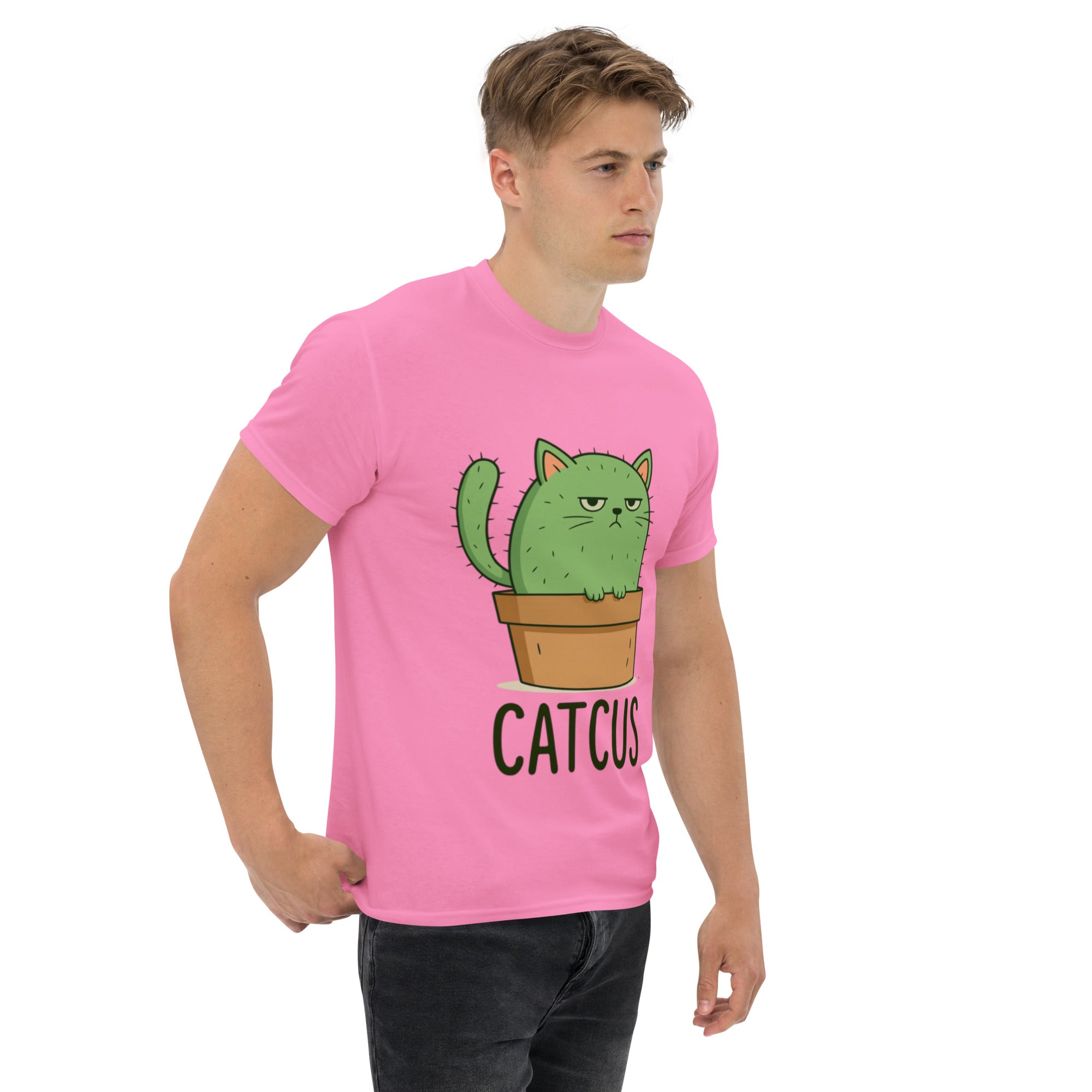 T-Shirt Unisex Stampata 100% Cotone – Confortevole – Design Catcus-Biiply