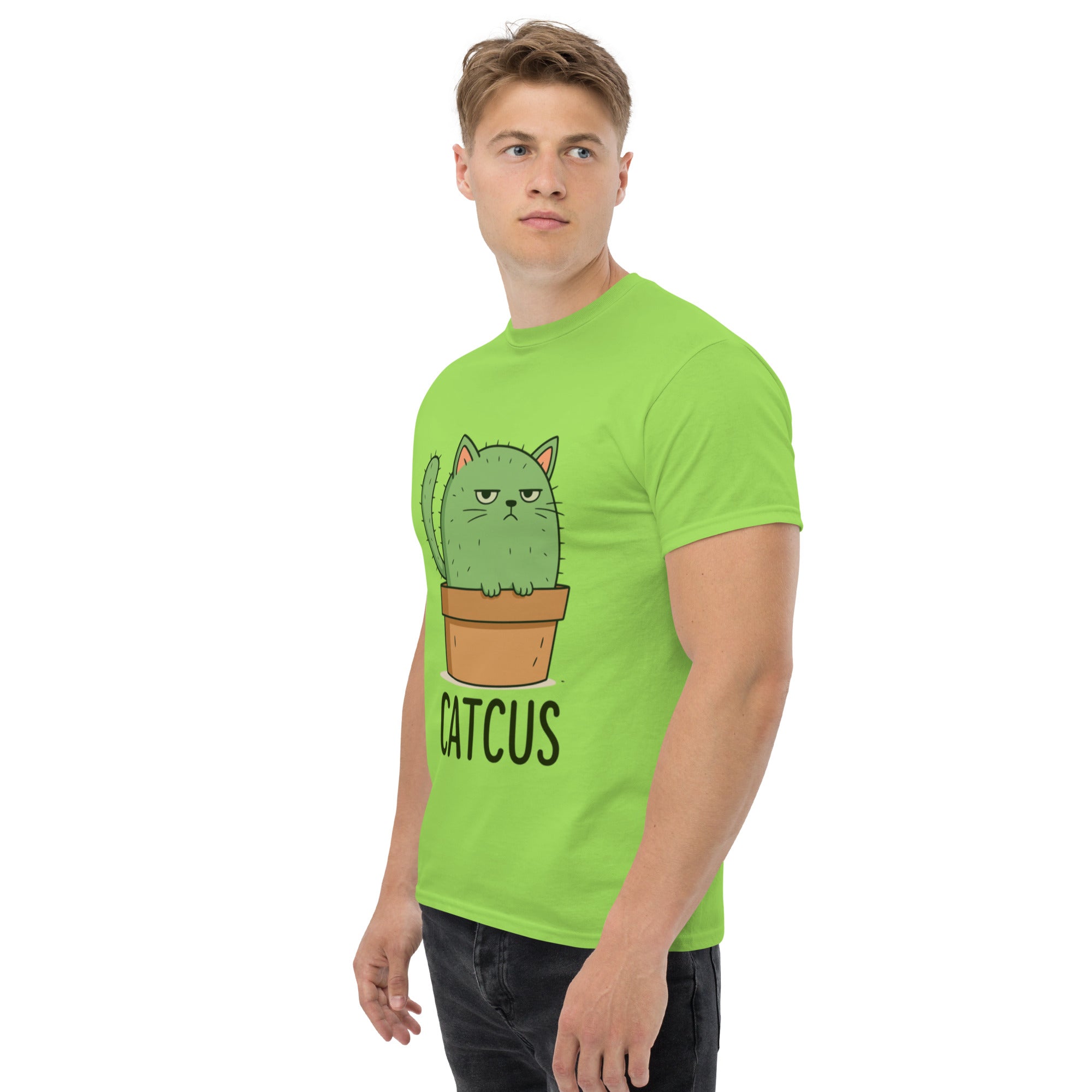 T-Shirt Unisex Stampata 100% Cotone – Confortevole – Design Catcus-Biiply
