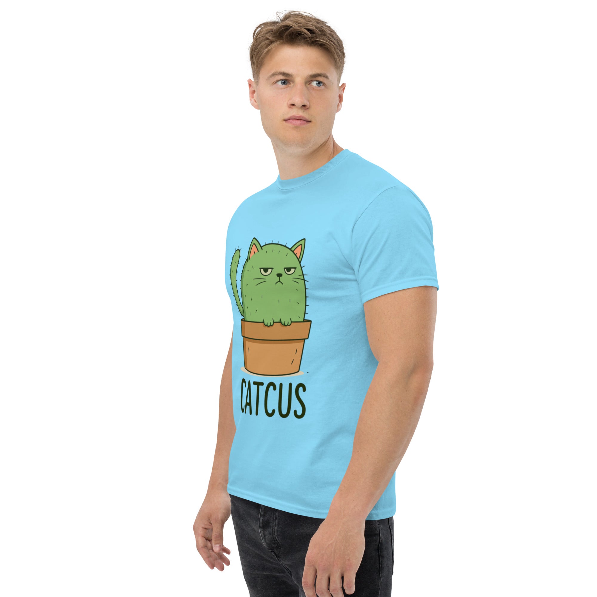 T-Shirt Unisex Stampata 100% Cotone – Confortevole – Design Catcus-Biiply