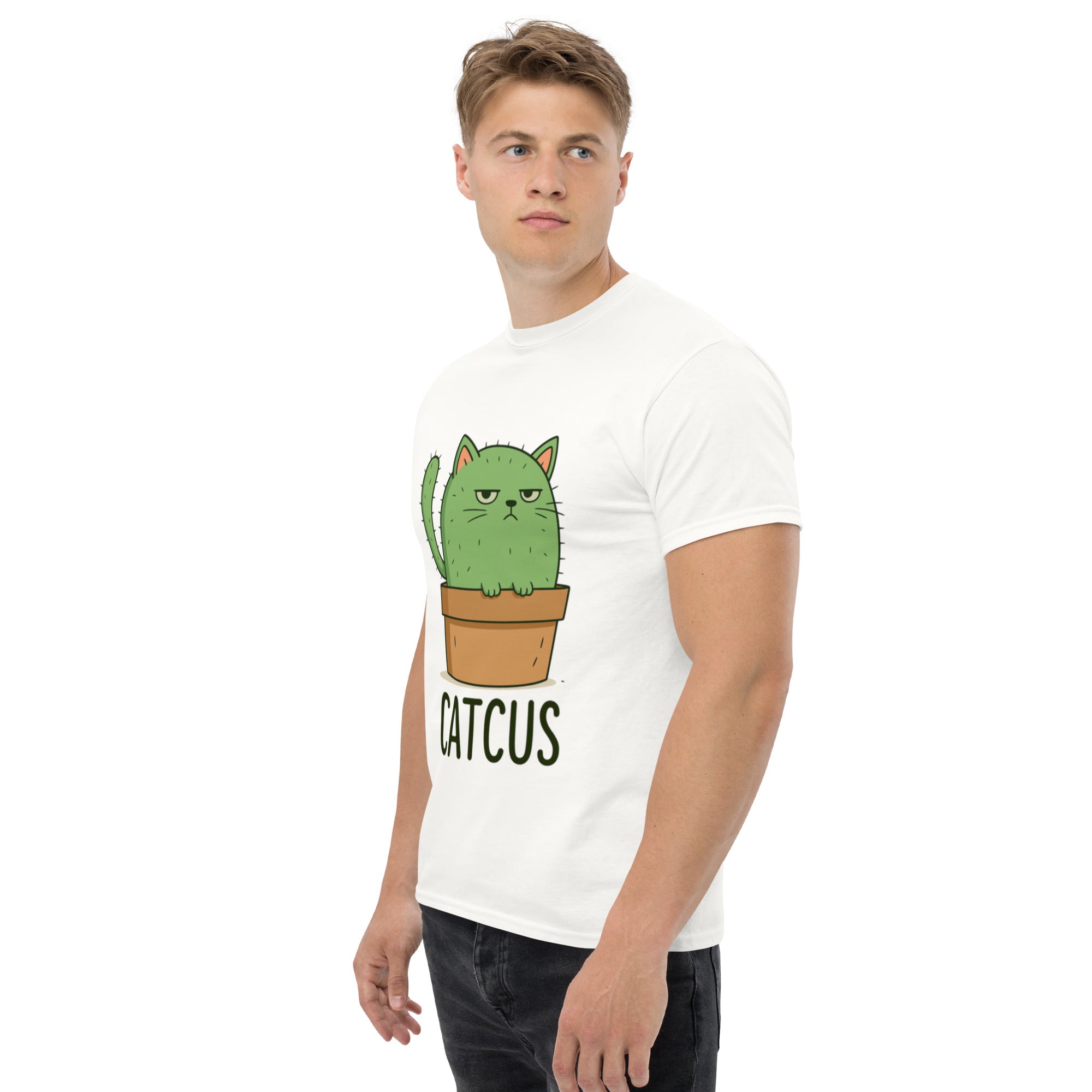 T-Shirt Unisex Stampata 100% Cotone – Confortevole – Design Catcus-Biiply