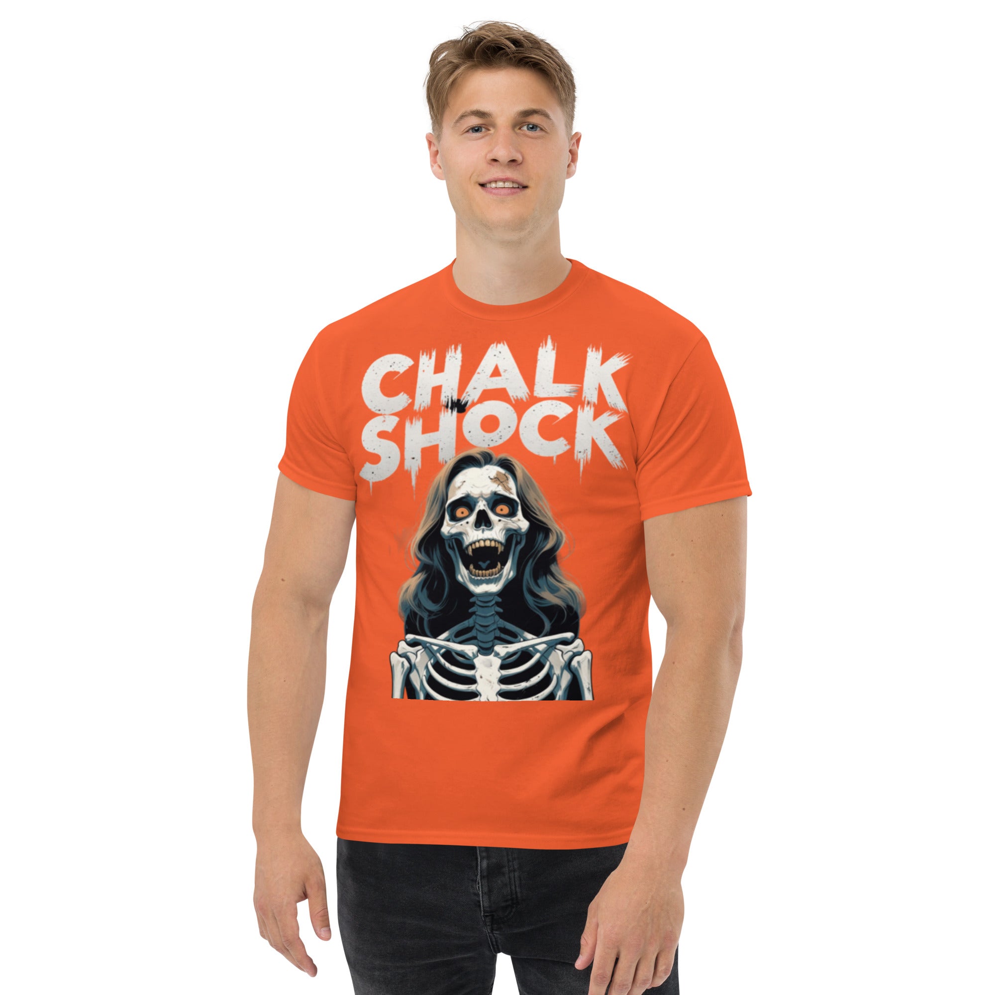 T-Shirt Unisex Stampata 100% Cotone – Confortevole – Design Chalk Shock-Biiply