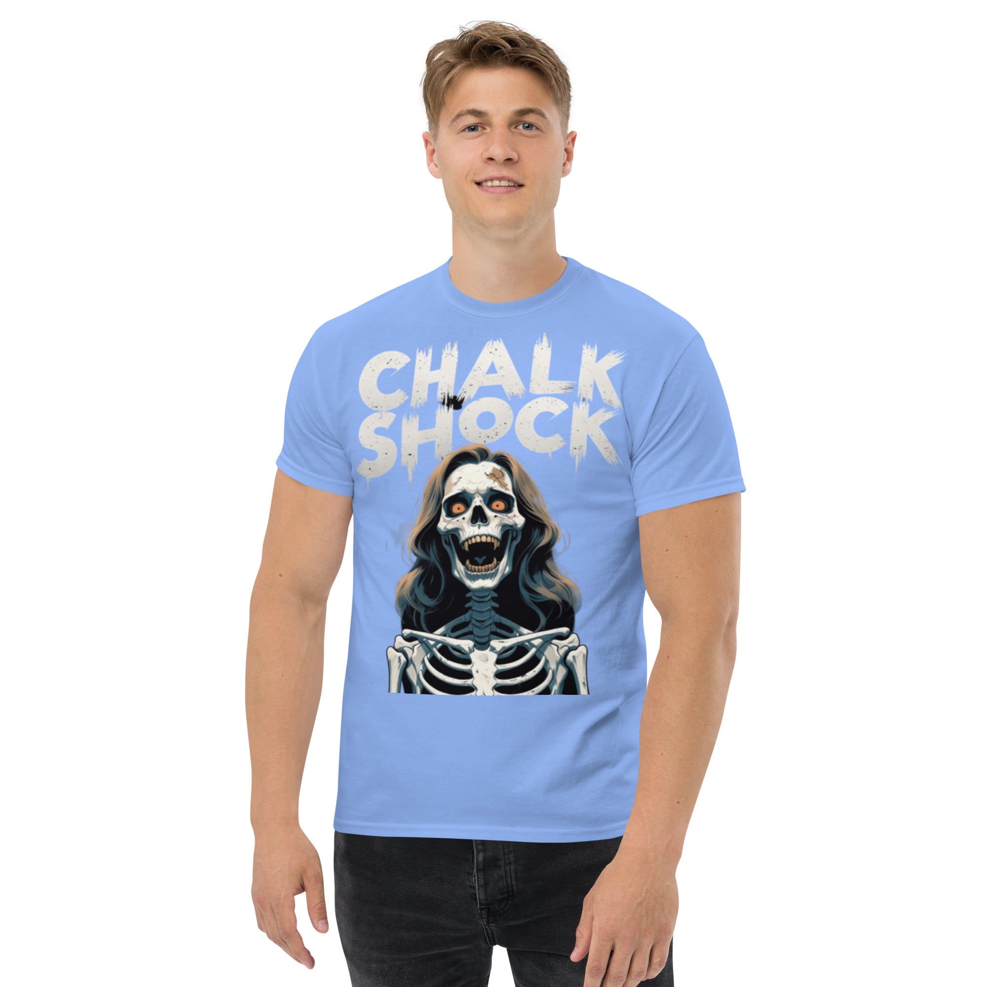 T-Shirt Unisex Stampata 100% Cotone – Confortevole – Design Chalk Shock-Biiply