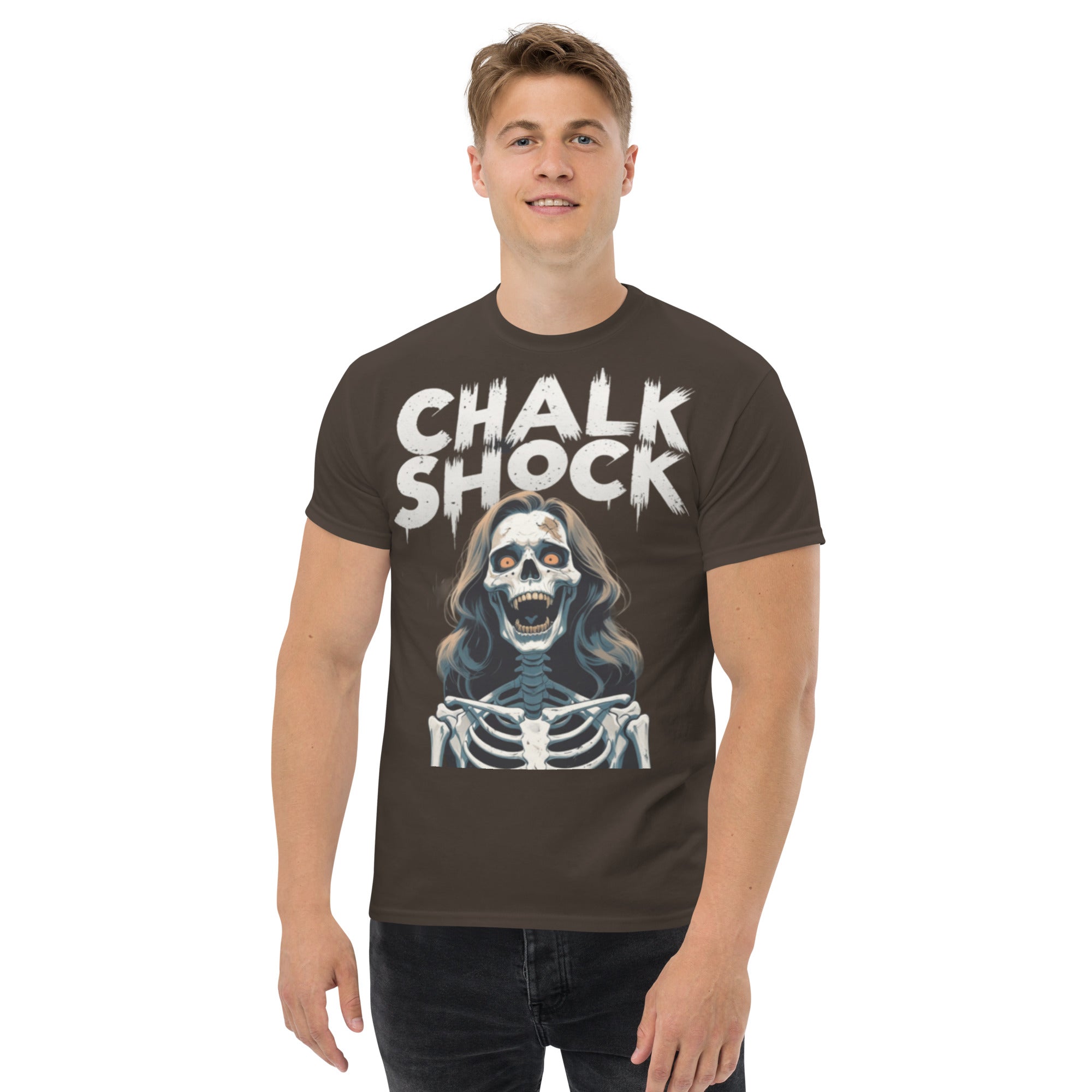 T-Shirt Unisex Stampata 100% Cotone – Confortevole – Design Chalk Shock-Biiply