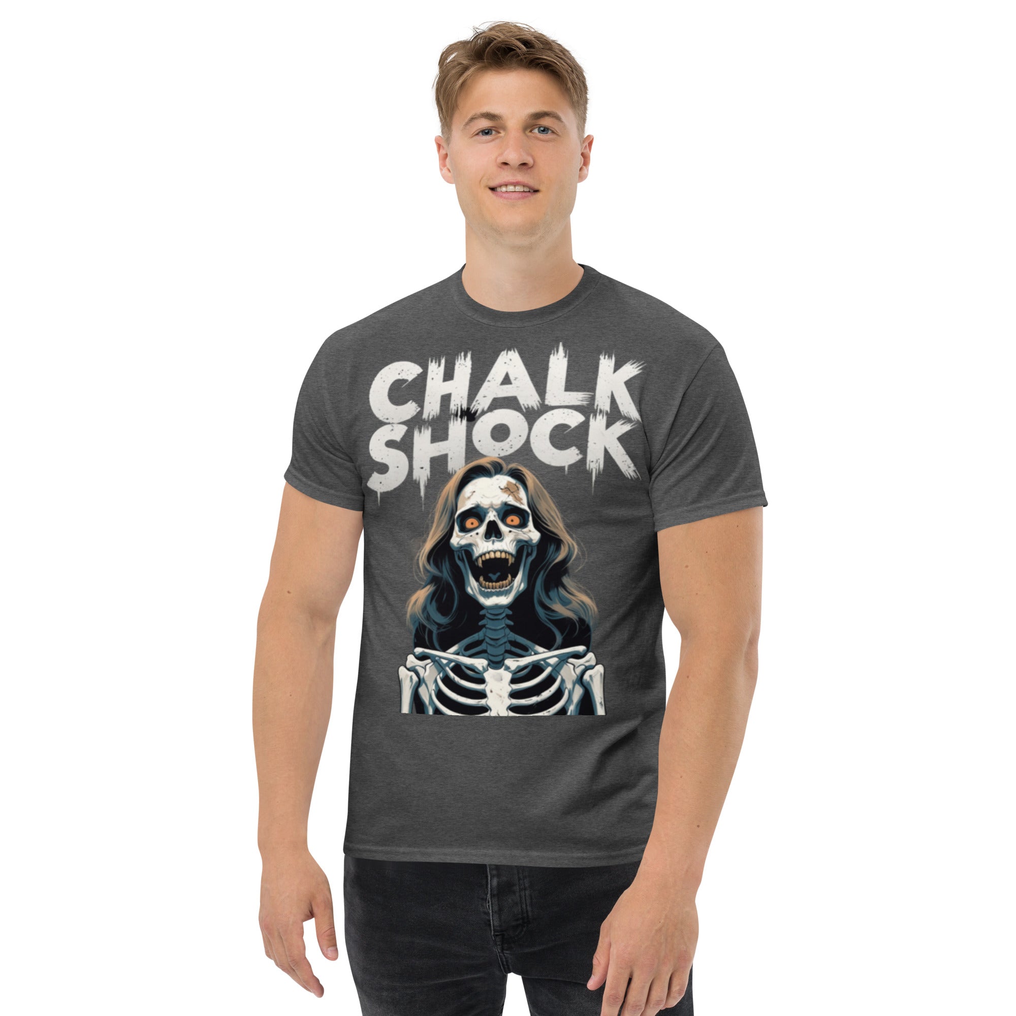 T-Shirt Unisex Stampata 100% Cotone – Confortevole – Design Chalk Shock-Biiply