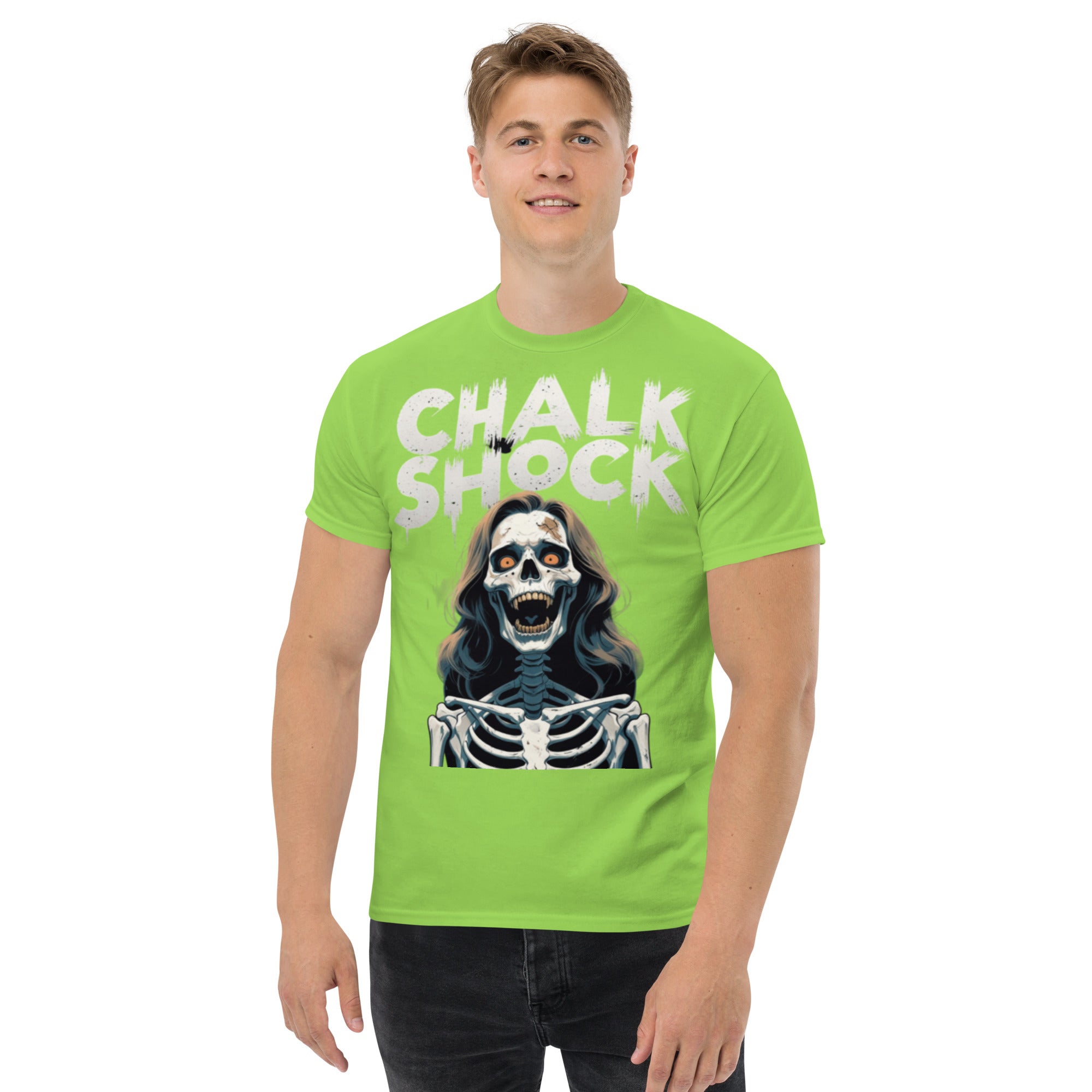 T-Shirt Unisex Stampata 100% Cotone – Confortevole – Design Chalk Shock-Biiply