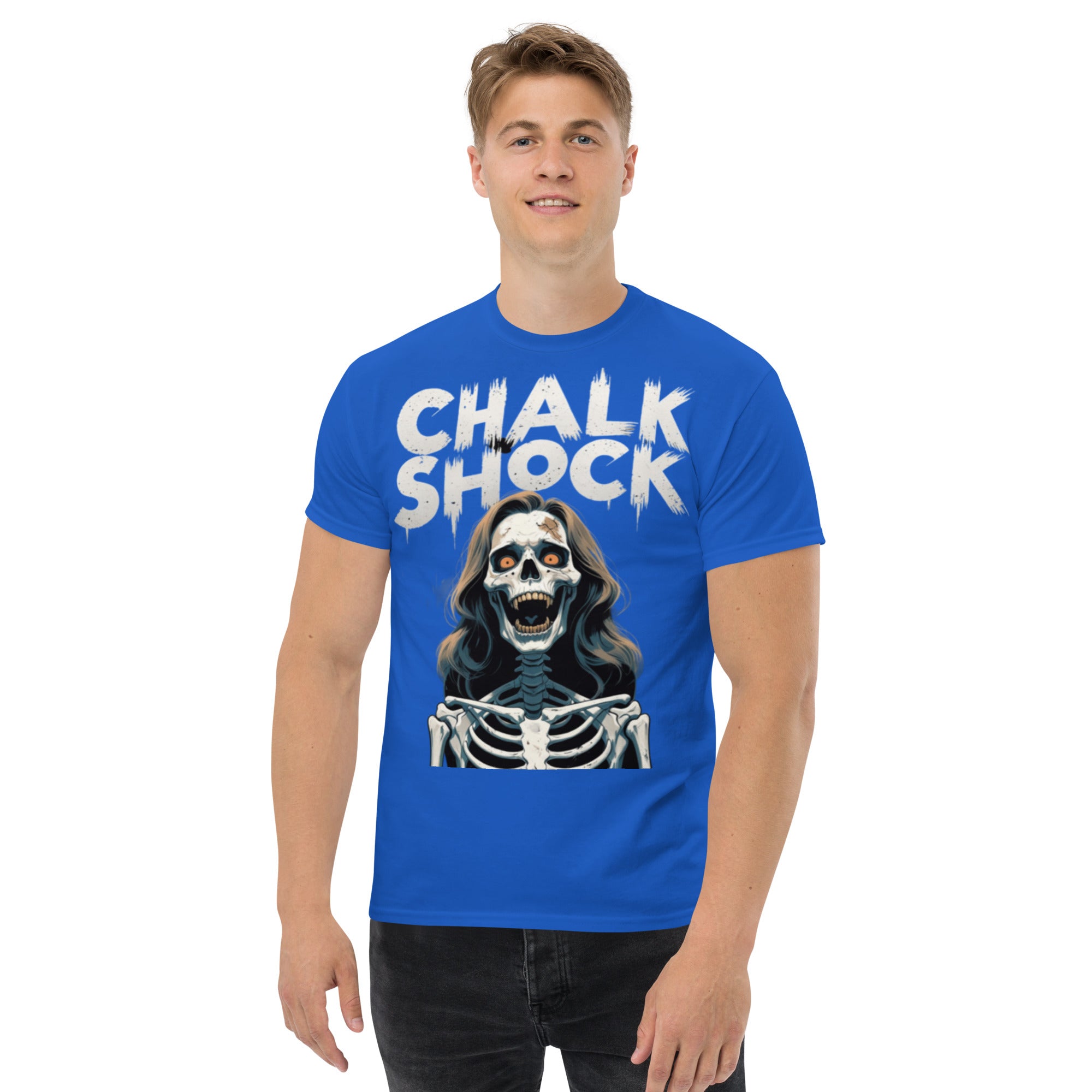 T-Shirt Unisex Stampata 100% Cotone – Confortevole – Design Chalk Shock-Biiply