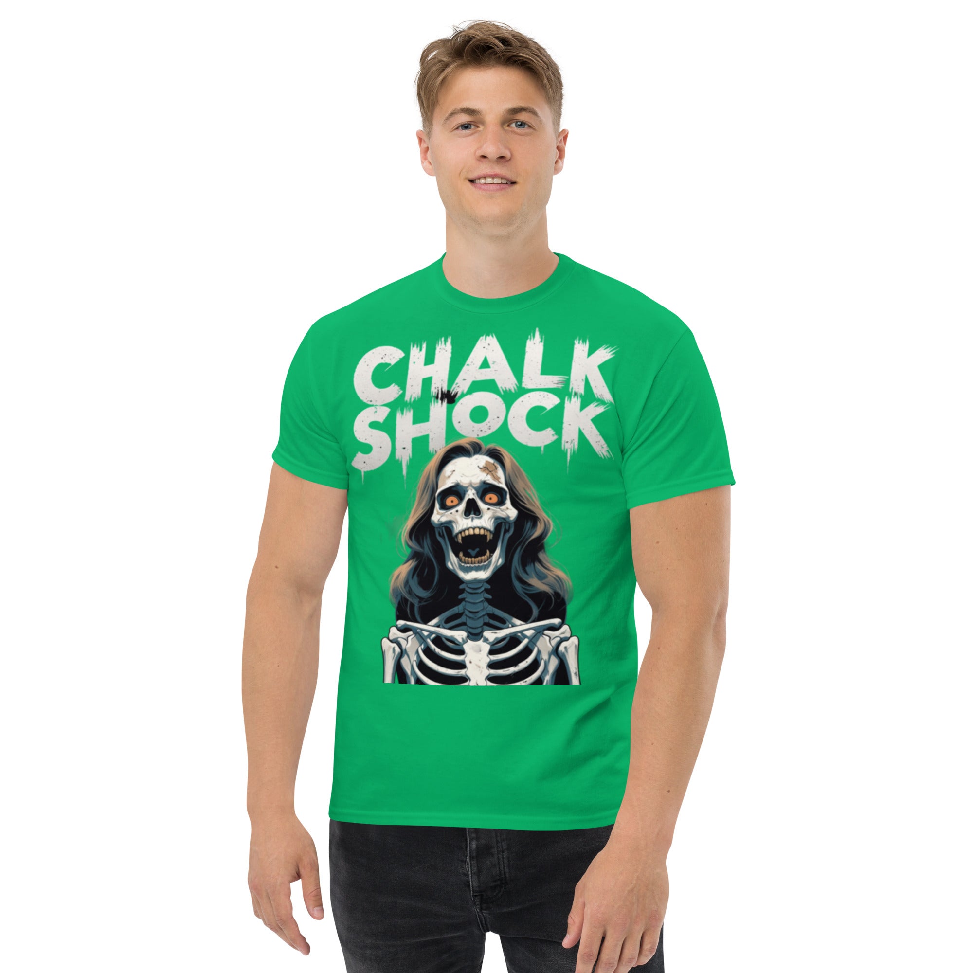 T-Shirt Unisex Stampata 100% Cotone – Confortevole – Design Chalk Shock-Biiply