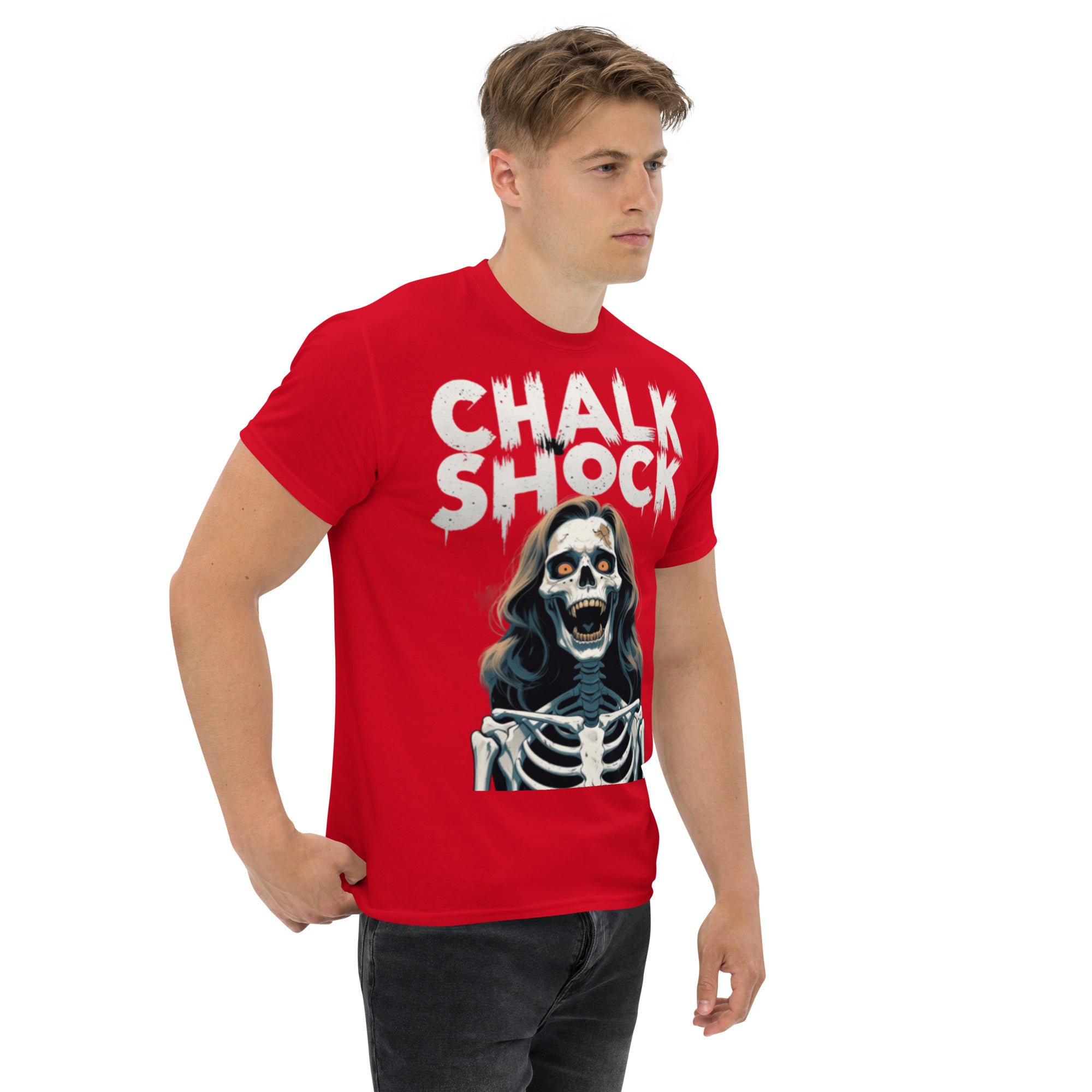 T-Shirt Unisex Stampata 100% Cotone – Confortevole – Design Chalk Shock-Biiply