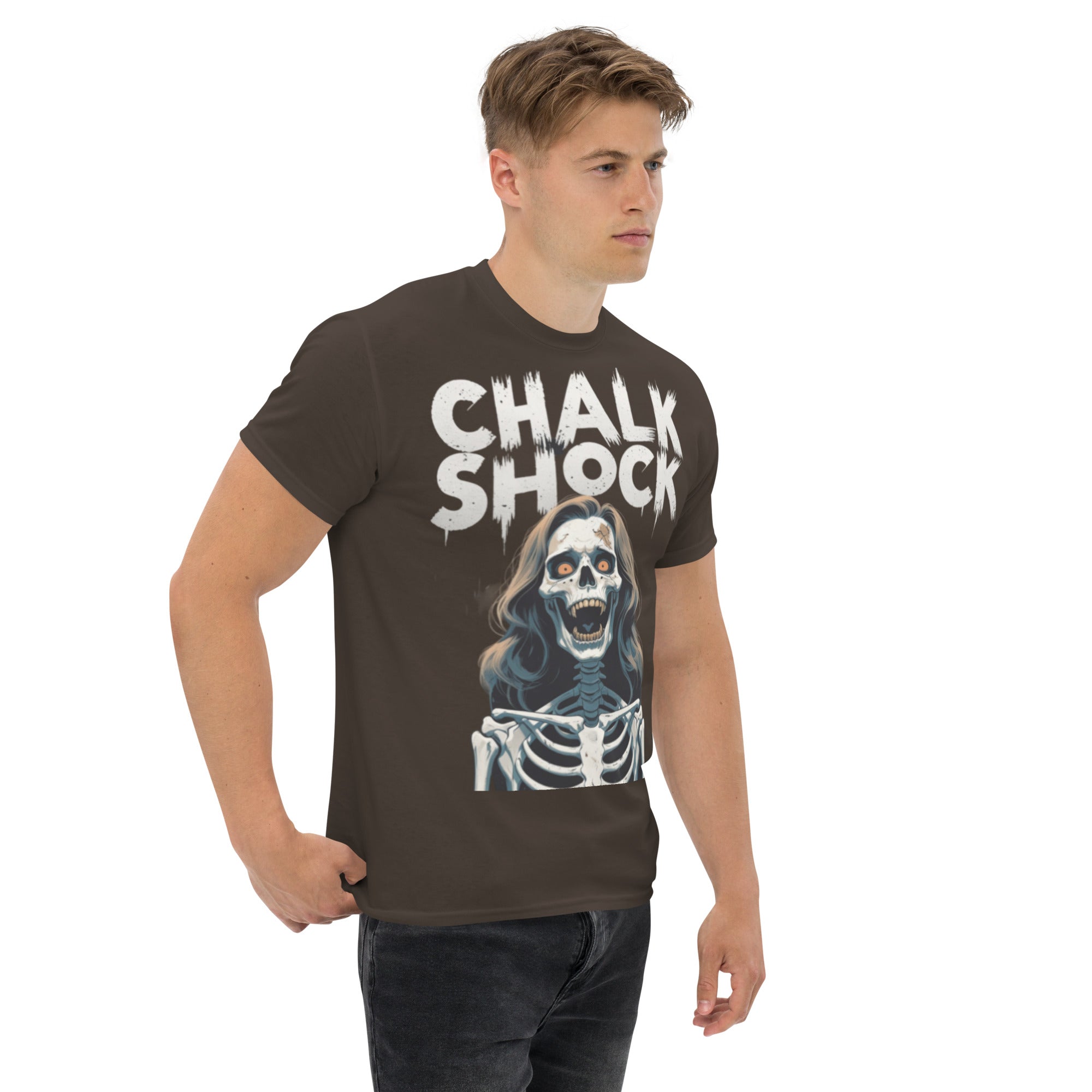 T-Shirt Unisex Stampata 100% Cotone – Confortevole – Design Chalk Shock-Biiply