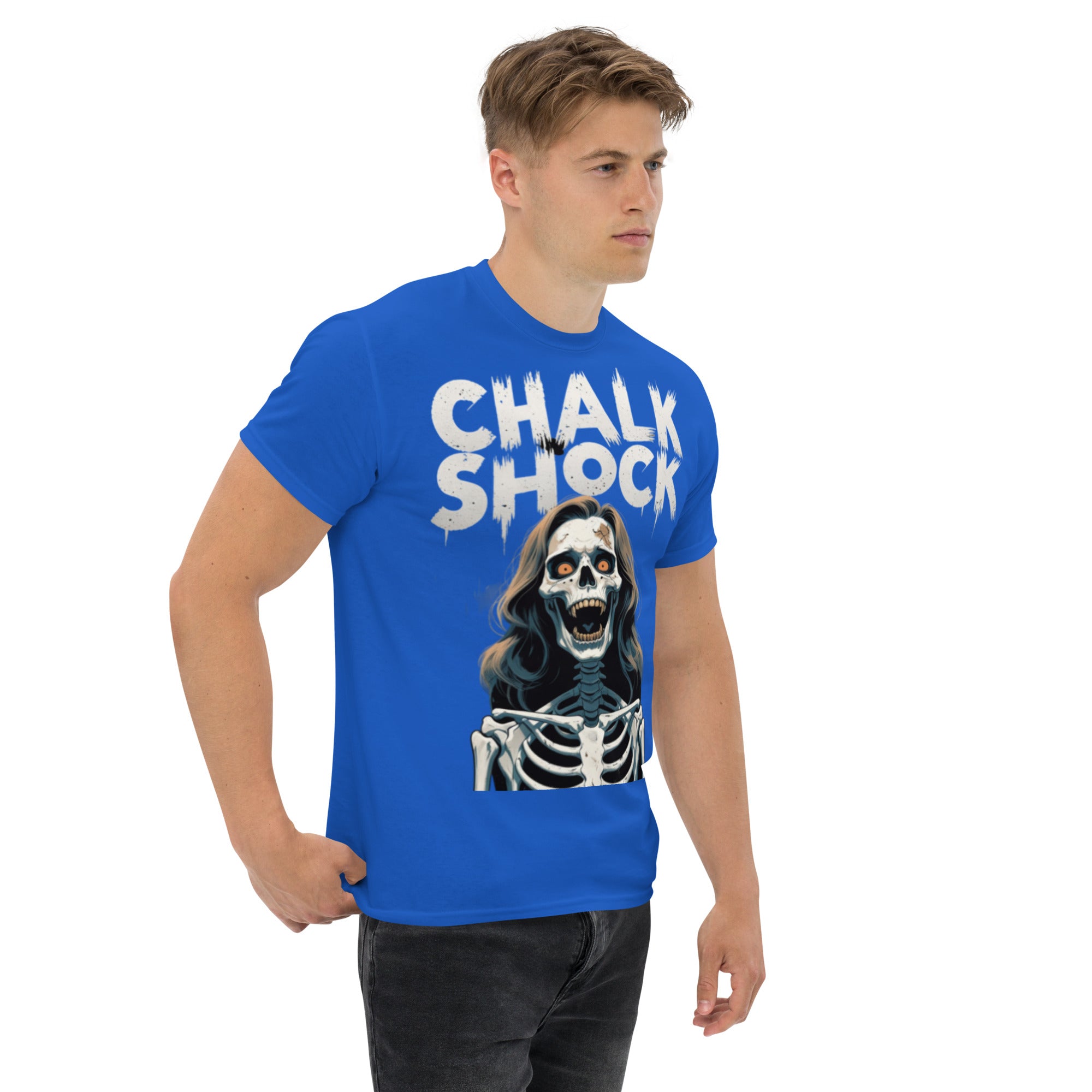 T-Shirt Unisex Stampata 100% Cotone – Confortevole – Design Chalk Shock-Biiply