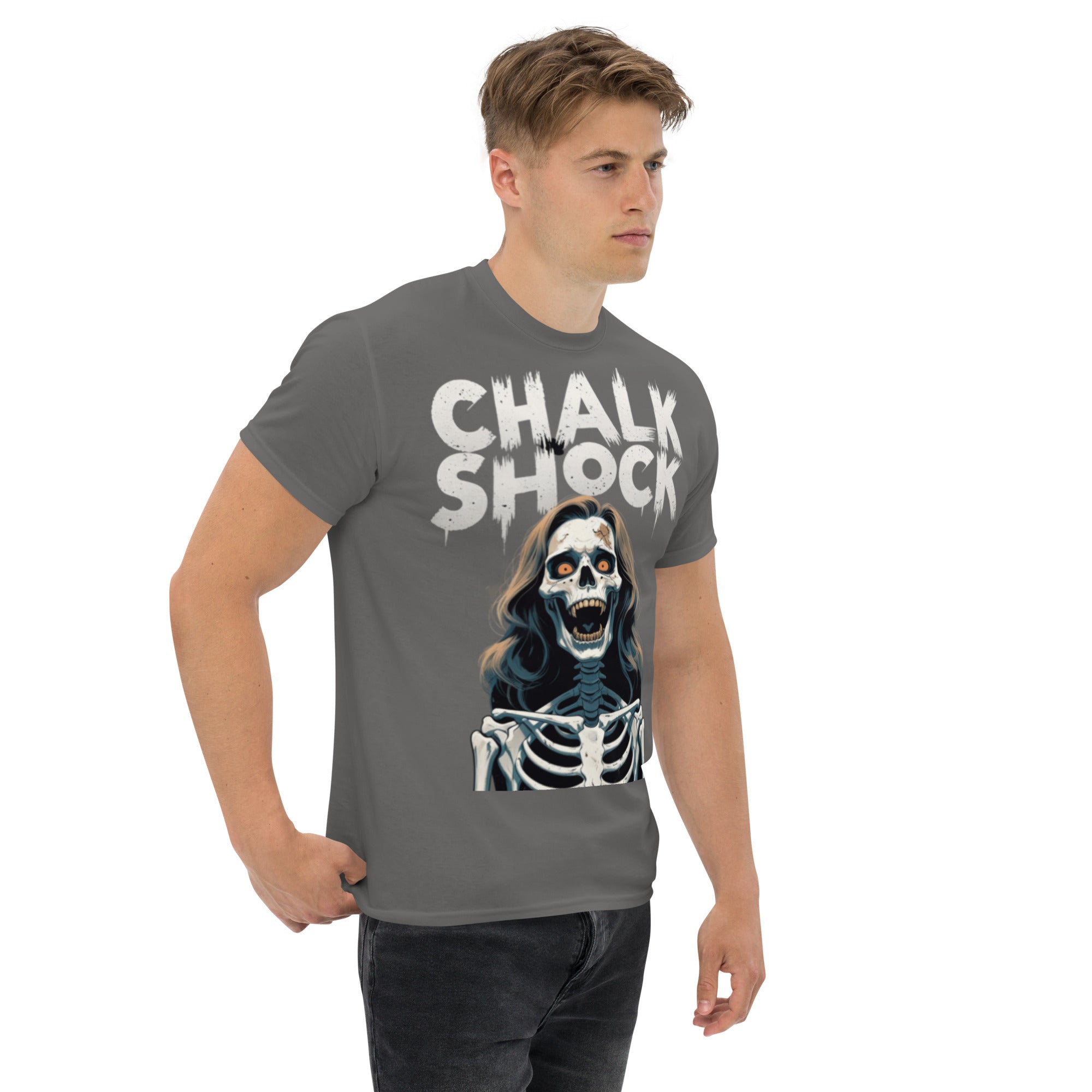 T-Shirt Unisex Stampata 100% Cotone – Confortevole – Design Chalk Shock-Biiply