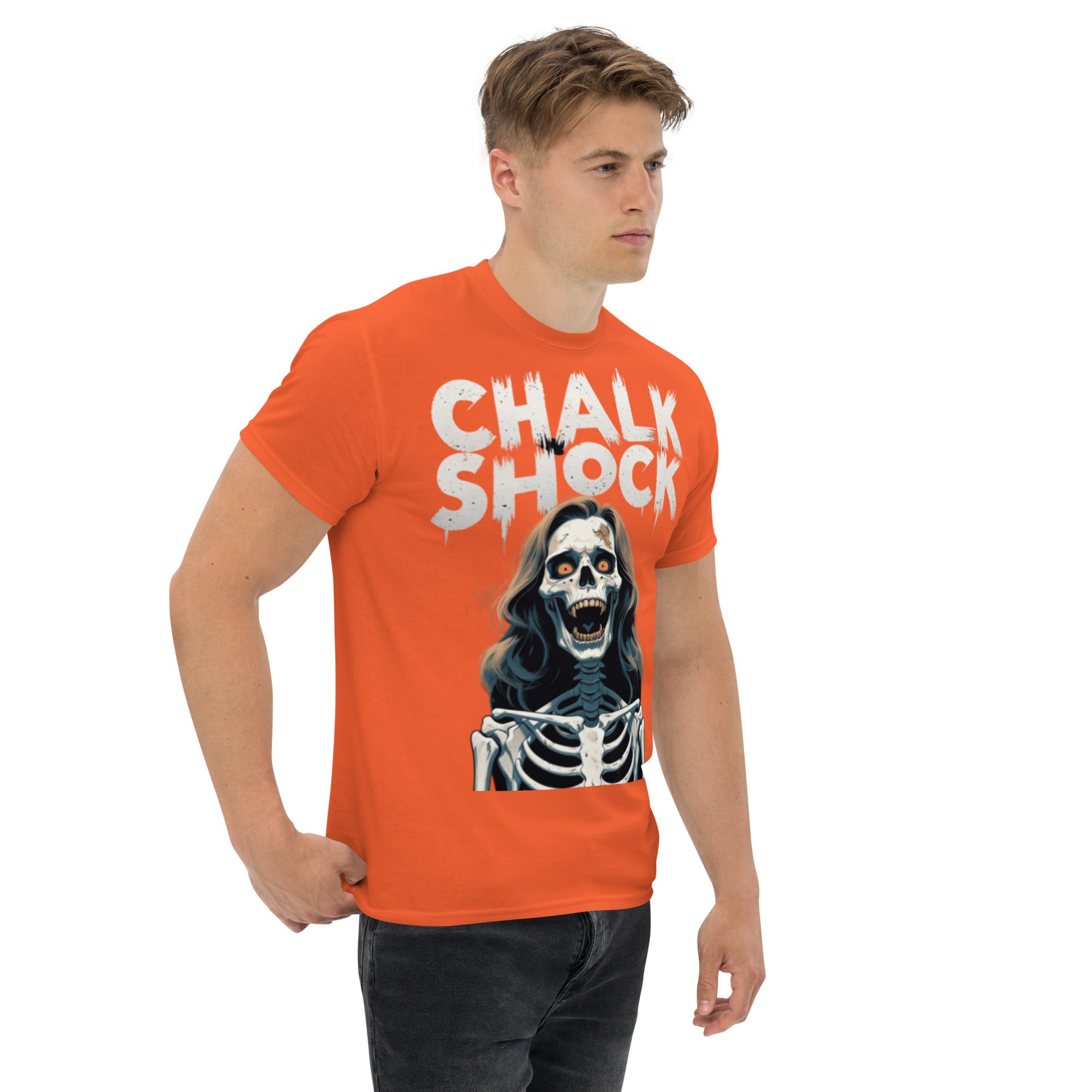T-Shirt Unisex Stampata 100% Cotone – Confortevole – Design Chalk Shock-Biiply