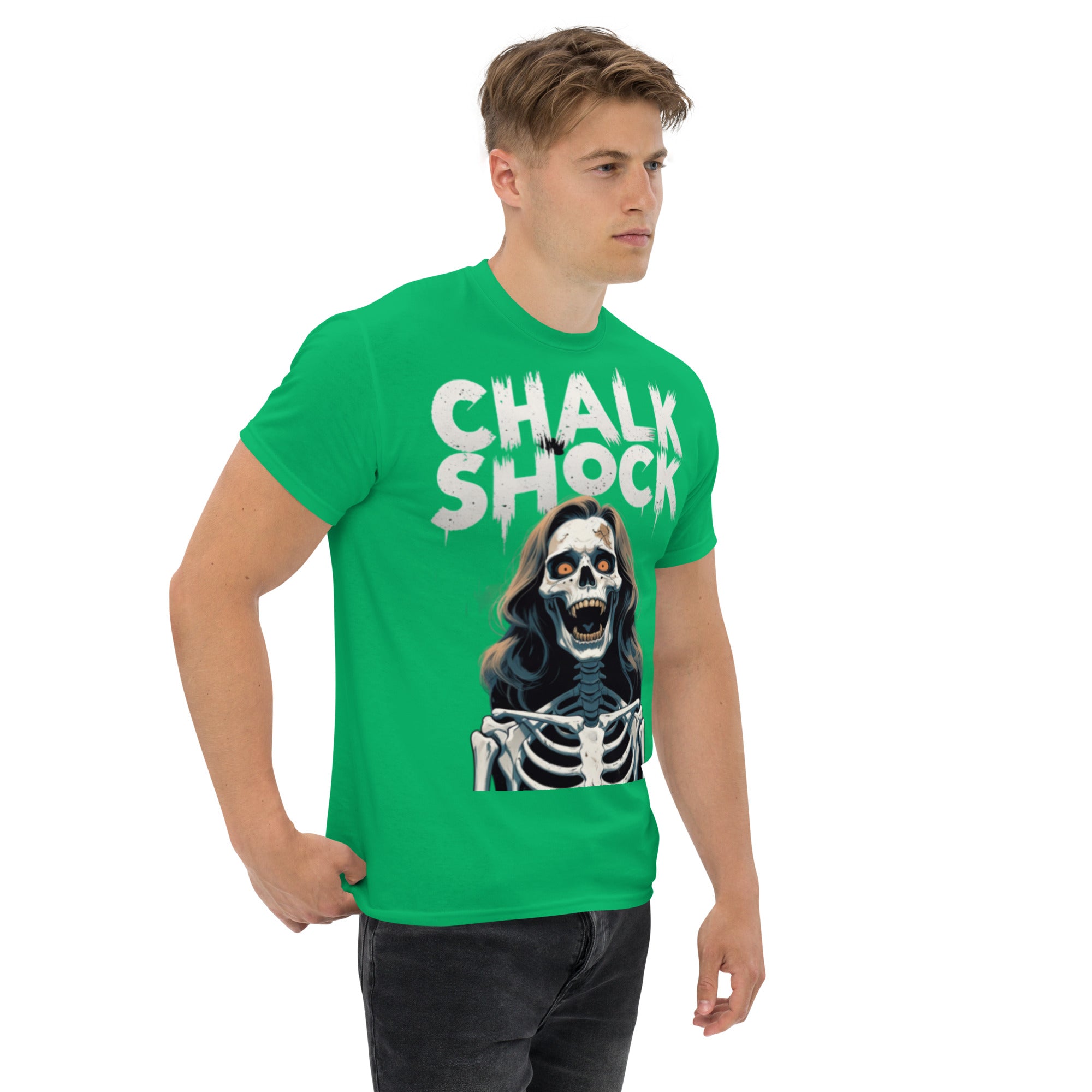 T-Shirt Unisex Stampata 100% Cotone – Confortevole – Design Chalk Shock-Biiply