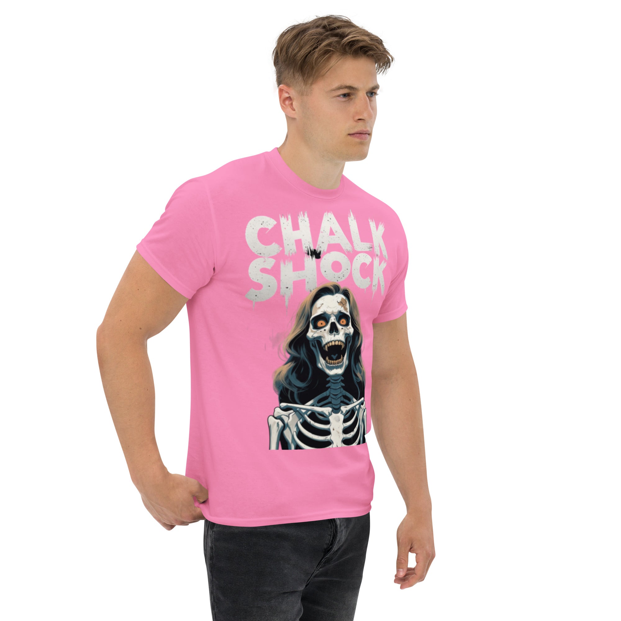 T-Shirt Unisex Stampata 100% Cotone – Confortevole – Design Chalk Shock-Biiply