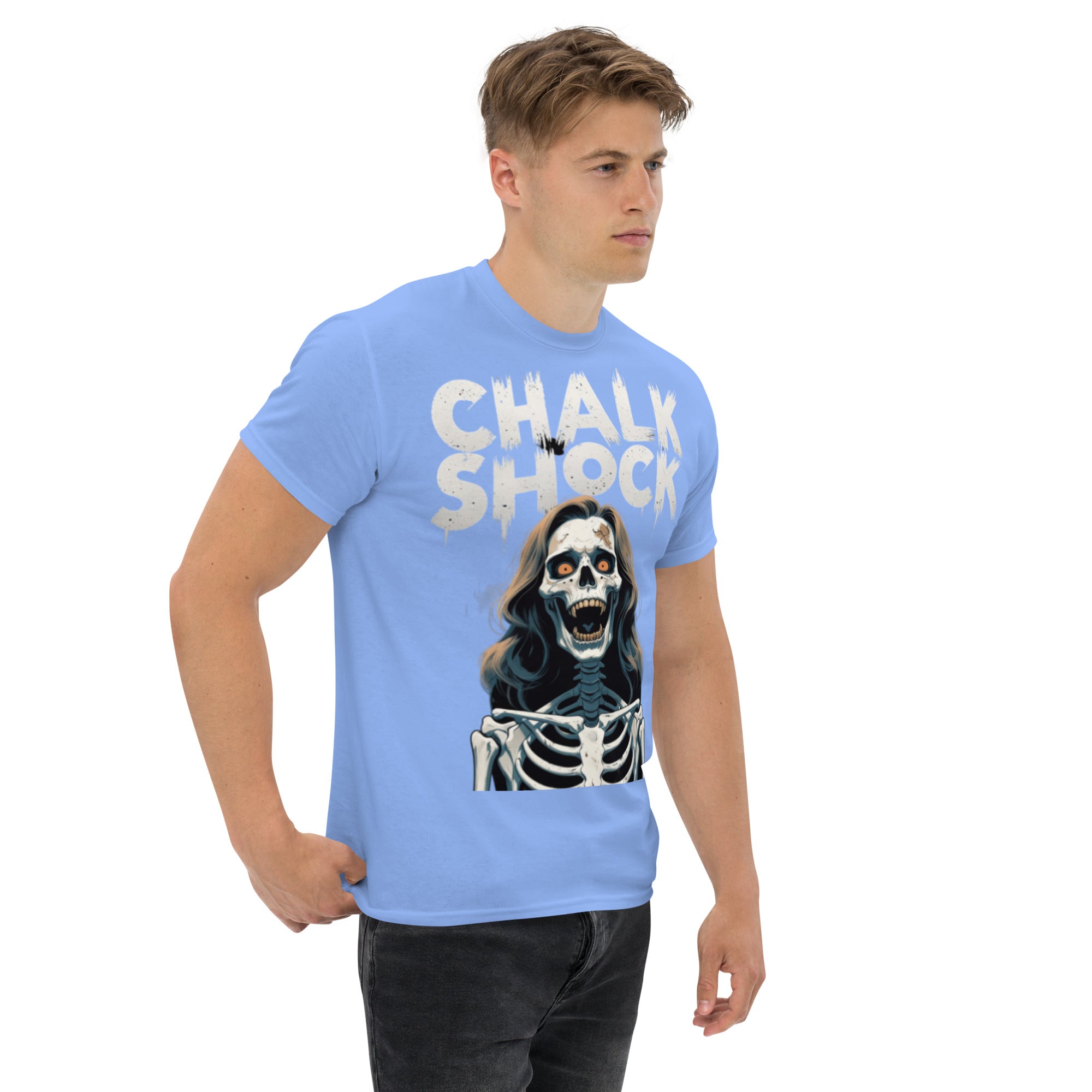 T-Shirt Unisex Stampata 100% Cotone – Confortevole – Design Chalk Shock-Biiply