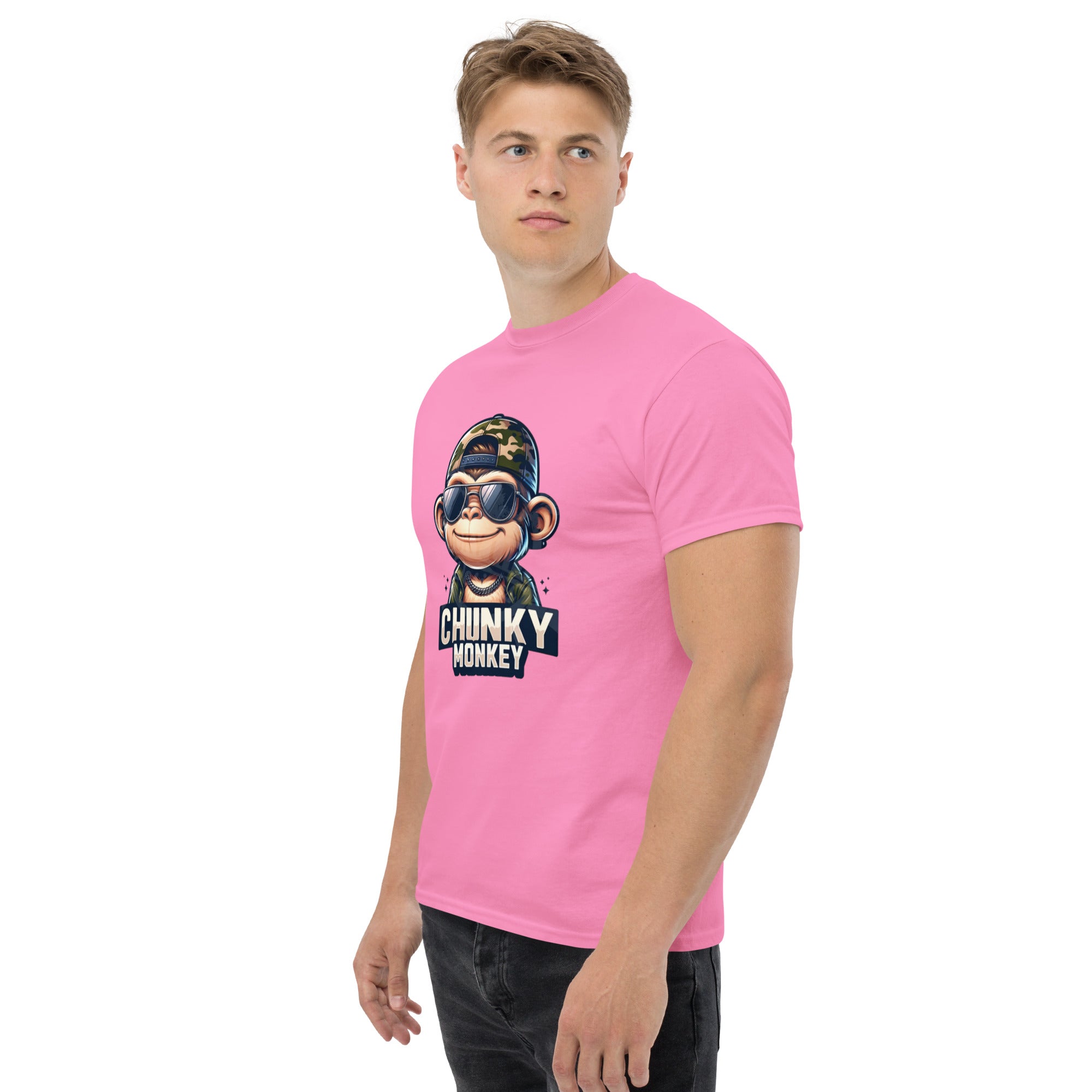T-Shirt Unisex Stampata 100% Cotone – Confortevole – Design Chunky Monkey-Biiply