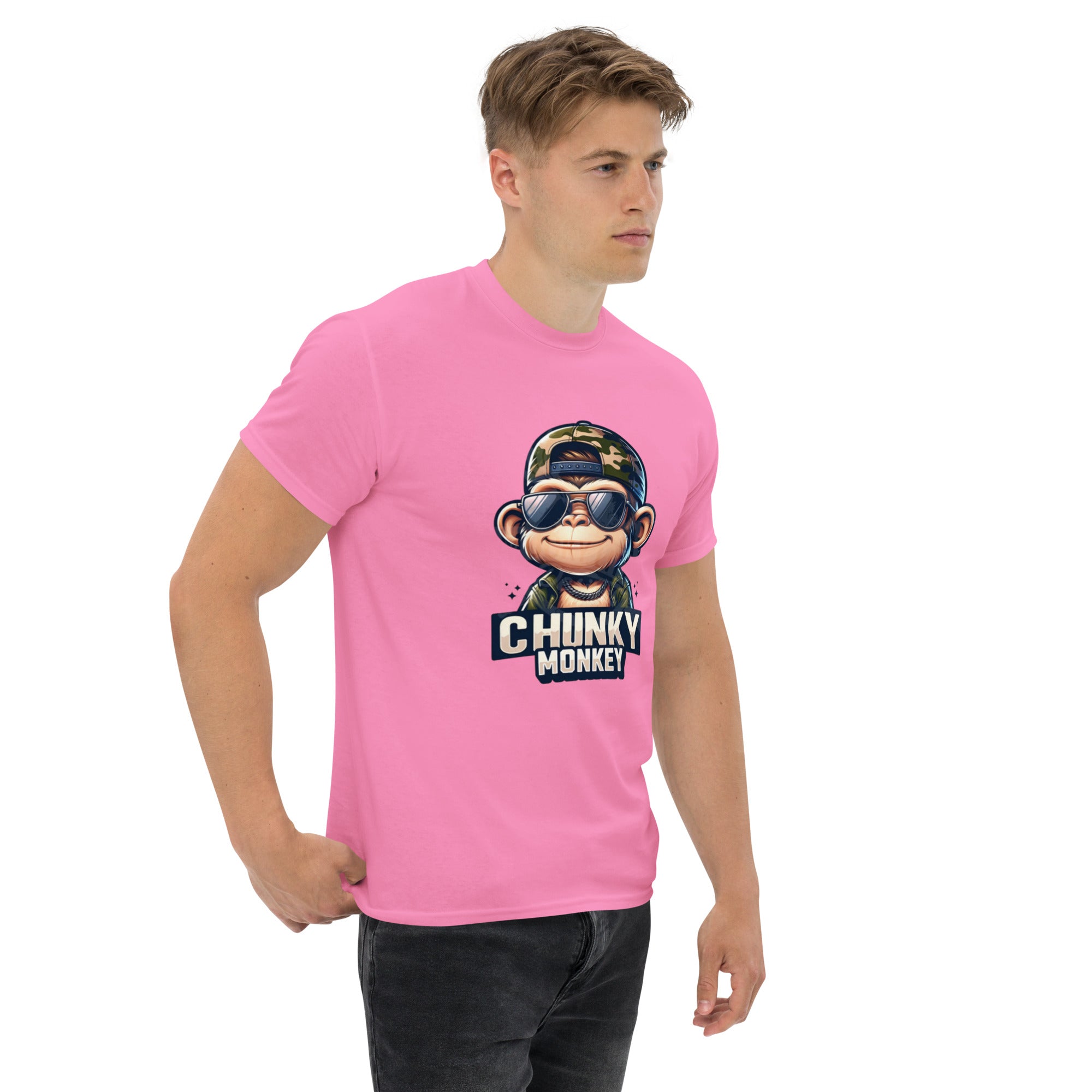 T-Shirt Unisex Stampata 100% Cotone – Confortevole – Design Chunky Monkey-Biiply