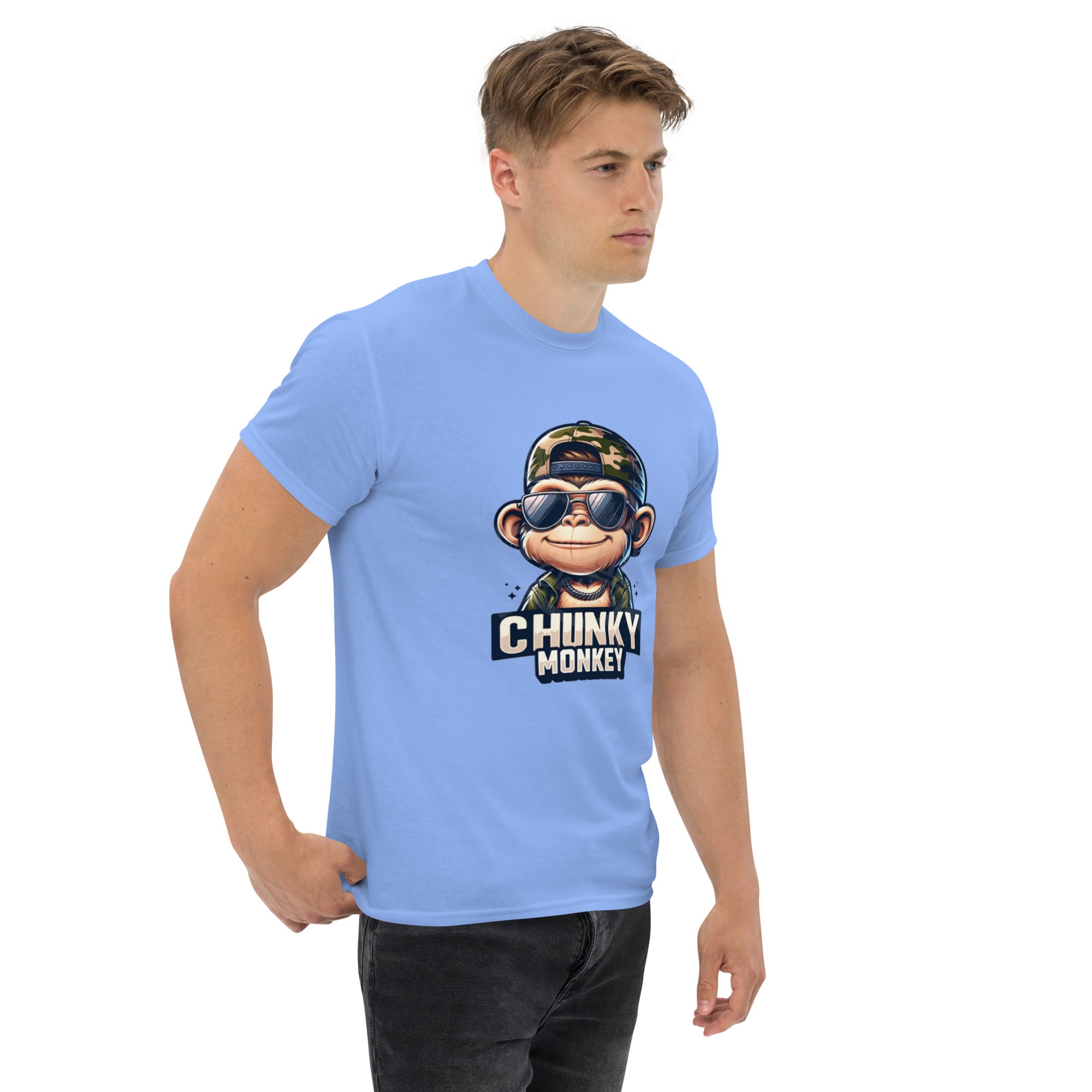 T-Shirt Unisex Stampata 100% Cotone – Confortevole – Design Chunky Monkey-Biiply
