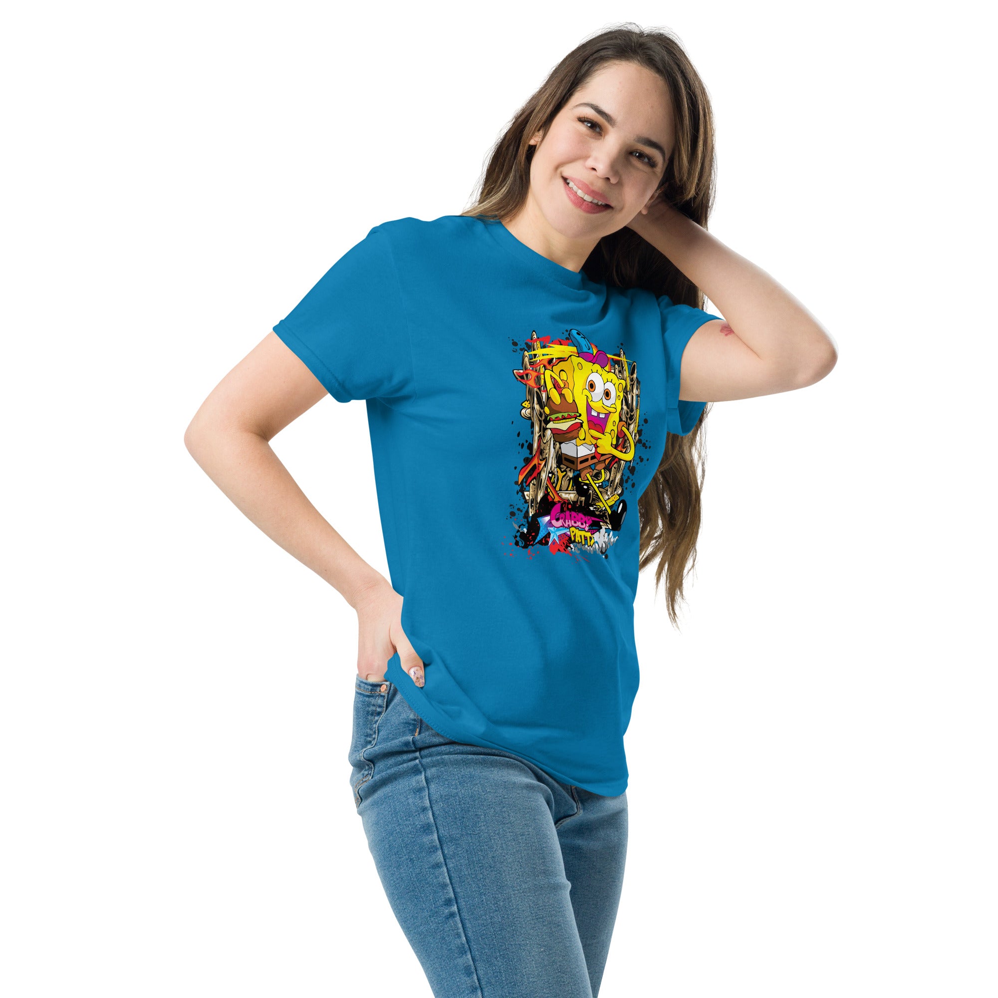 T-Shirt Unisex Stampata 100% Cotone – Confortevole – Design Crabby Patty-Biiply