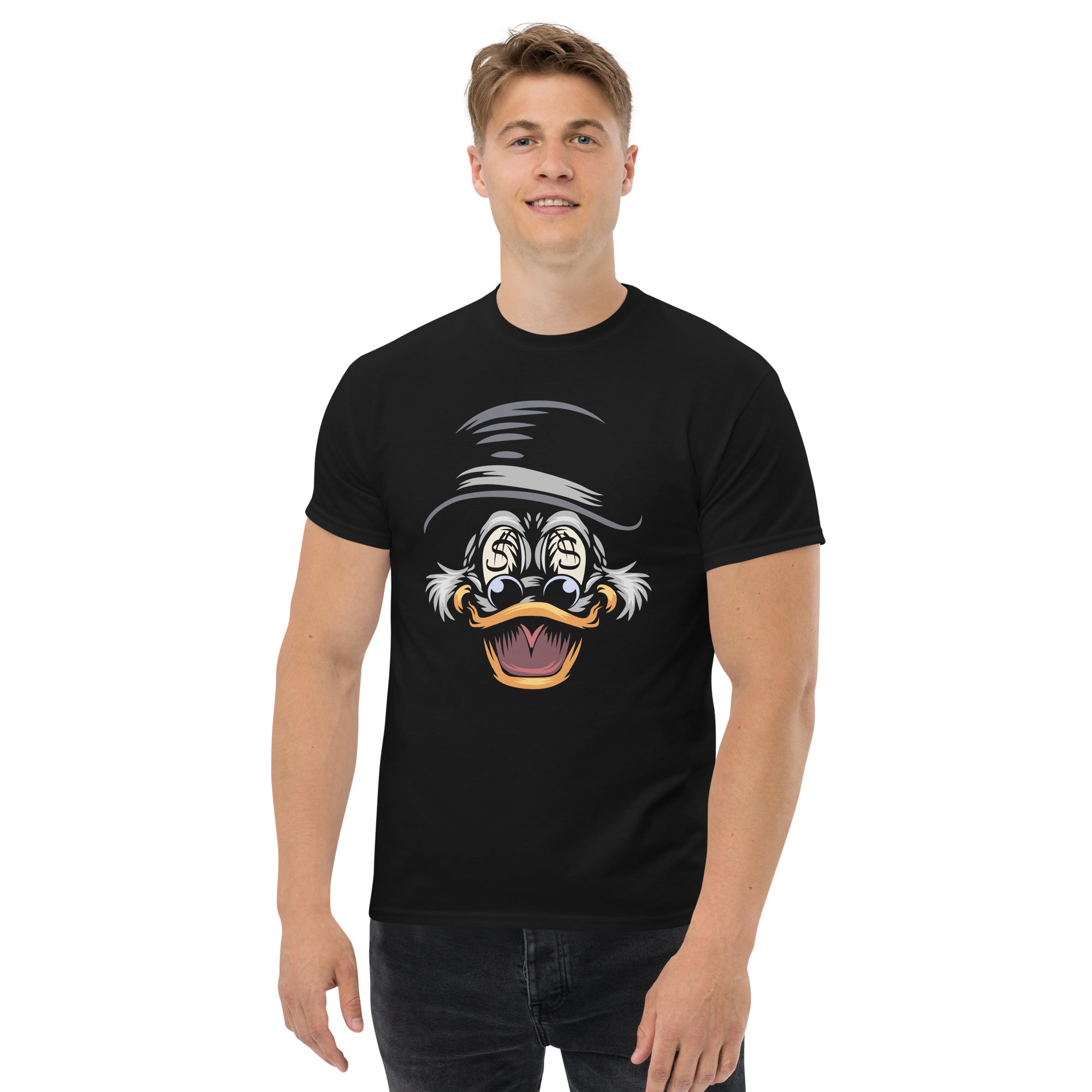 T-Shirt Unisex Stampata 100% Cotone – Confortevole – Design Dollar Paperone-Biiply