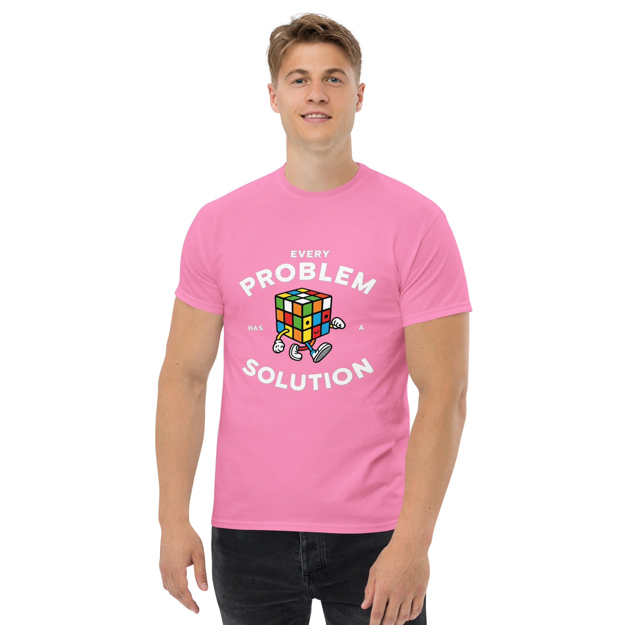 T-Shirt Unisex Stampata 100% Cotone – Confortevole – Design Every Problem Has a Solution-Biiply