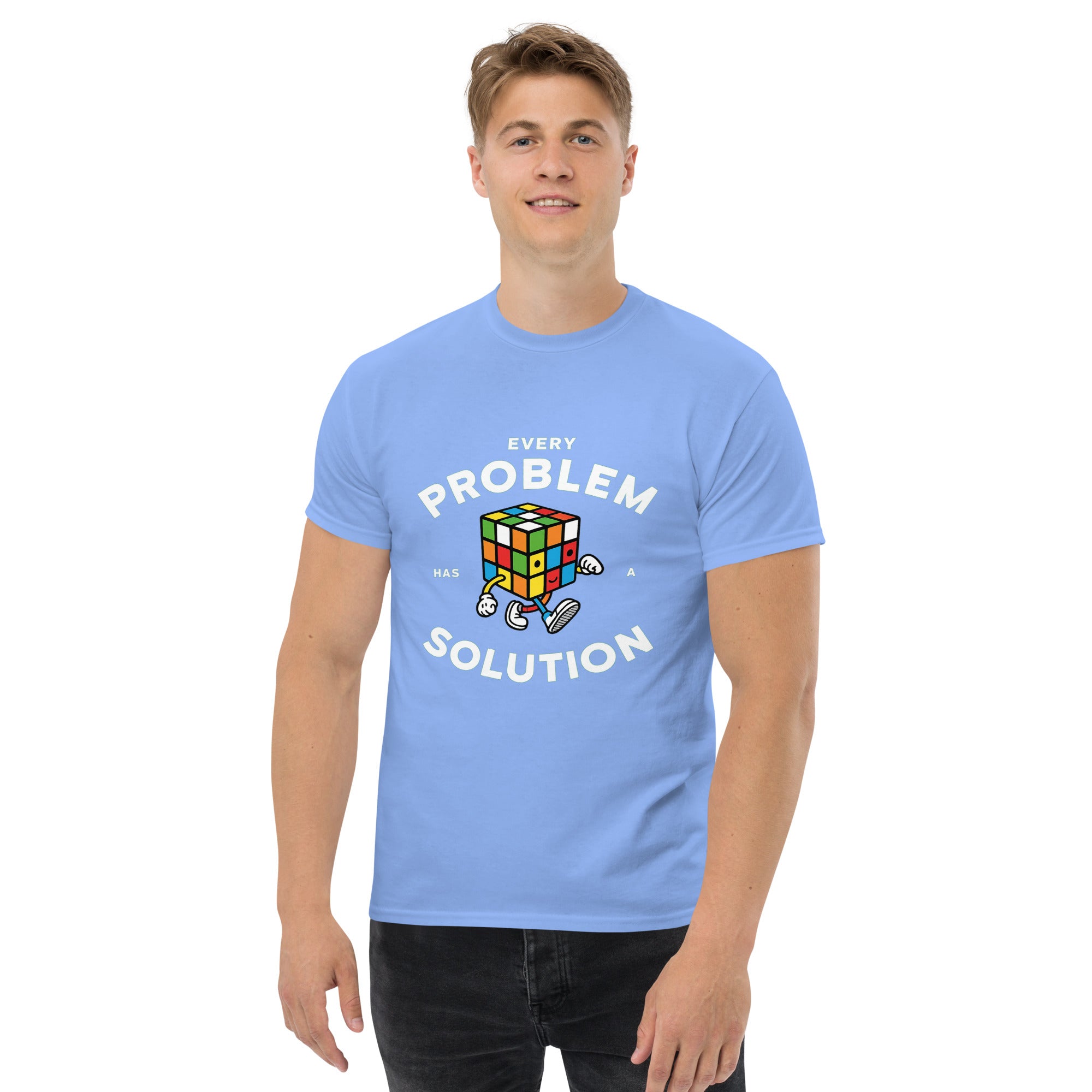 T-Shirt Unisex Stampata 100% Cotone – Confortevole – Design Every Problem Has a Solution-Biiply