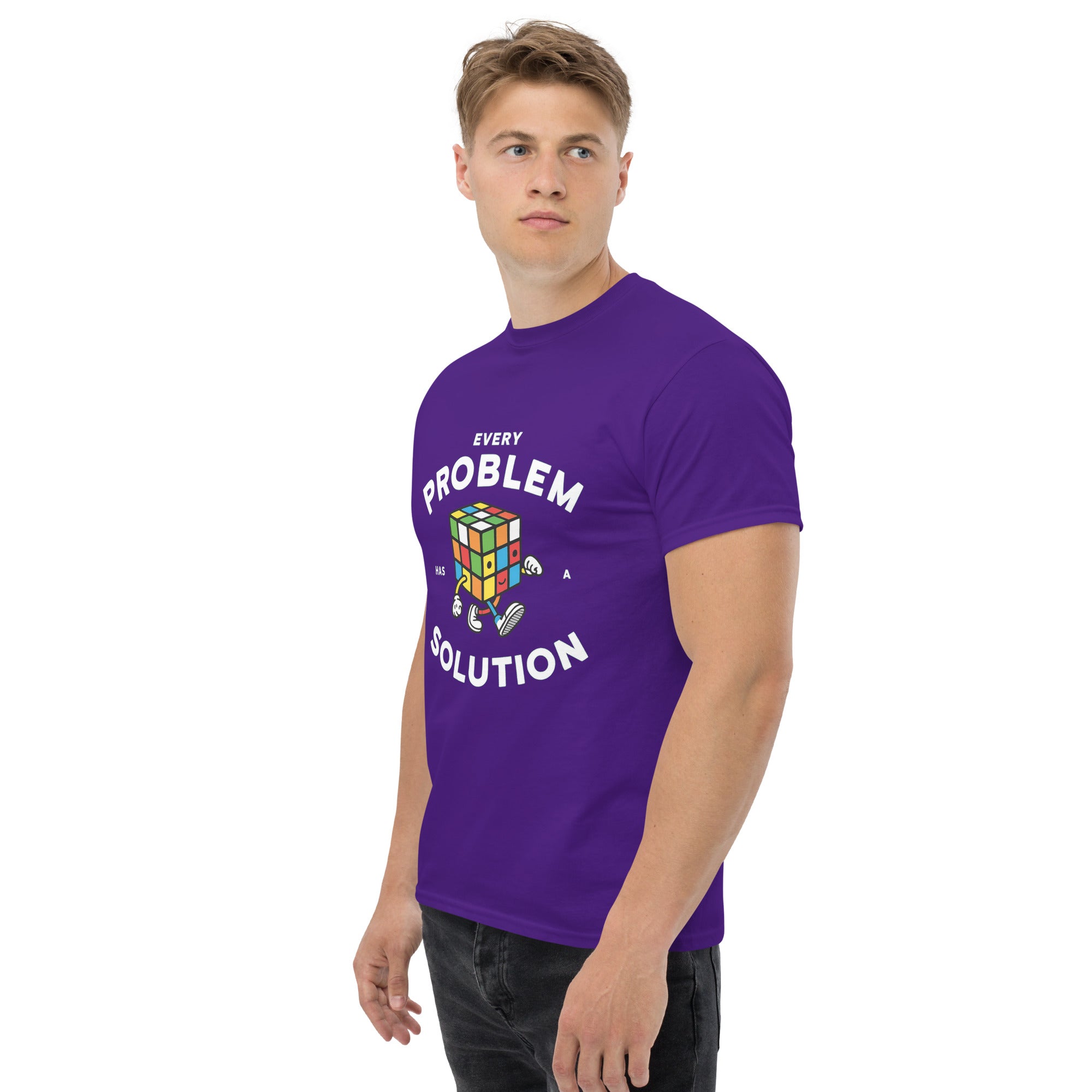 T-Shirt Unisex Stampata 100% Cotone – Confortevole – Design Every Problem Has a Solution-Biiply