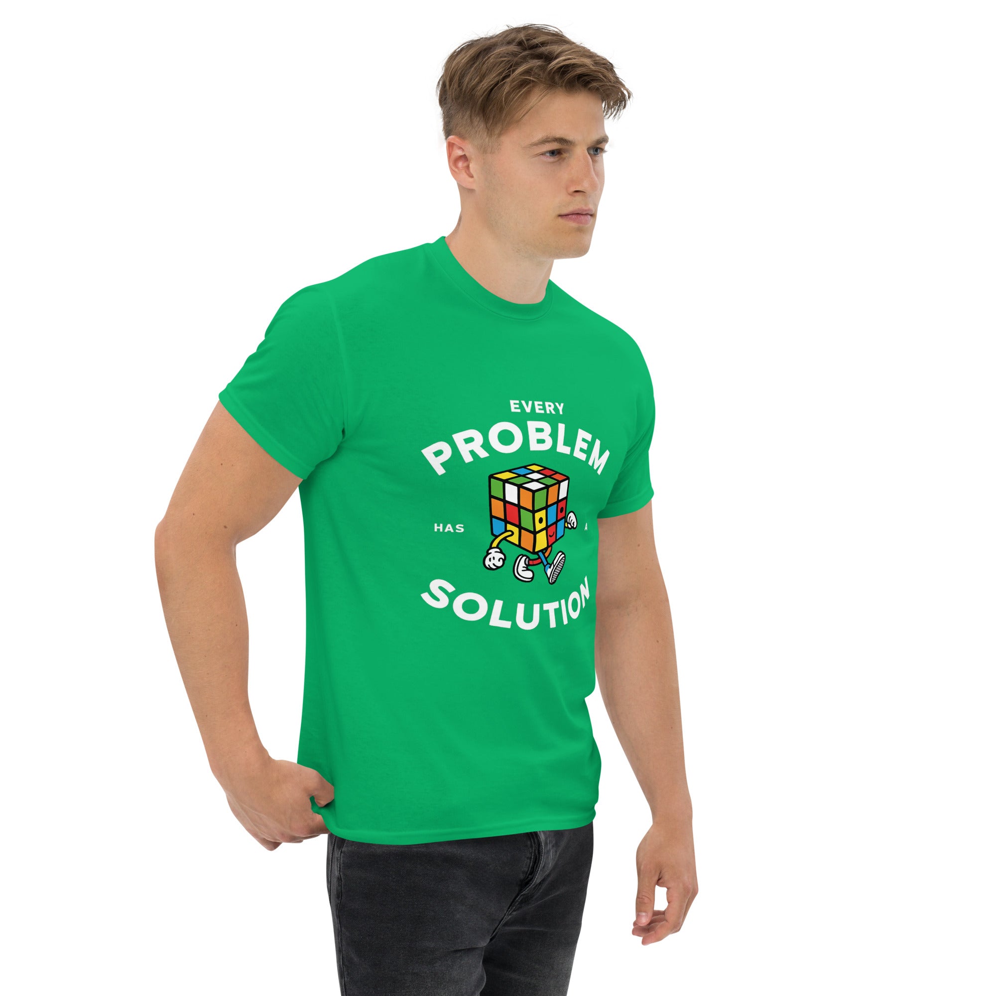 T-Shirt Unisex Stampata 100% Cotone – Confortevole – Design Every Problem Has a Solution-Biiply