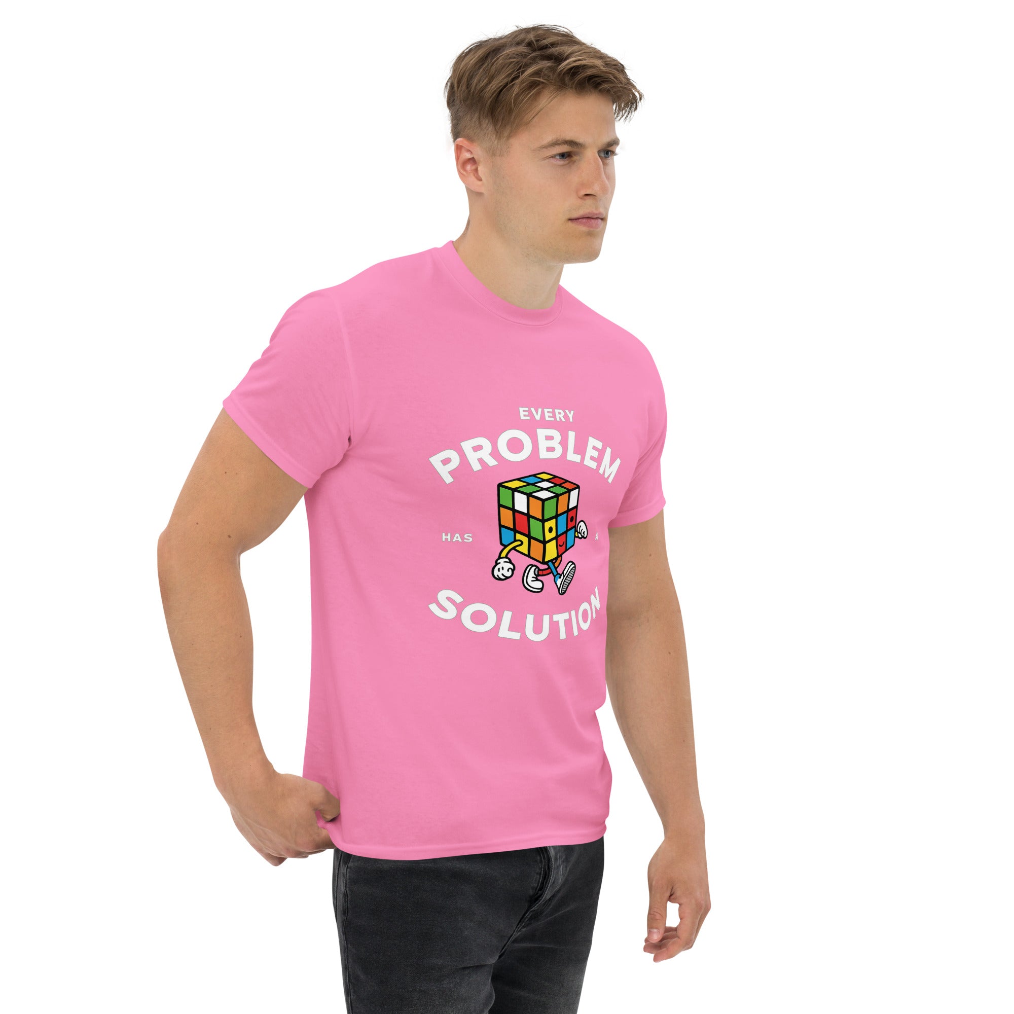 T-Shirt Unisex Stampata 100% Cotone – Confortevole – Design Every Problem Has a Solution-Biiply