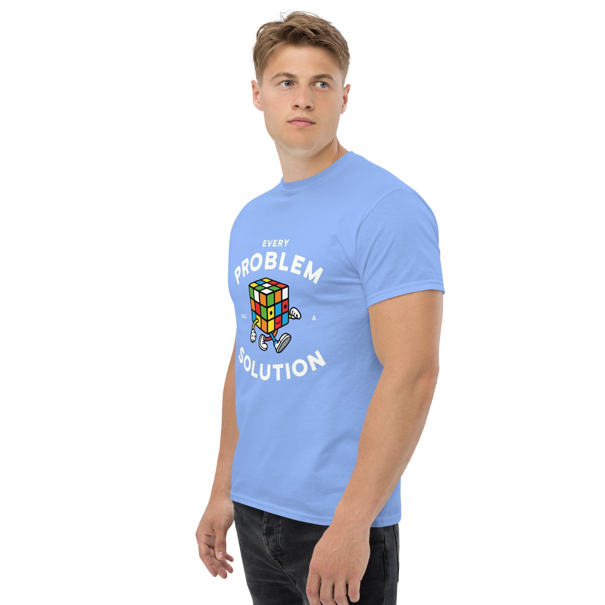T-Shirt Unisex Stampata 100% Cotone – Confortevole – Design Every Problem Has a Solution-Biiply