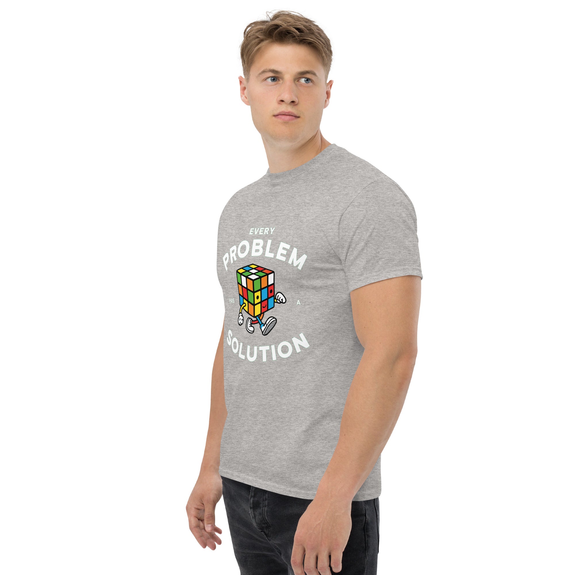 T-Shirt Unisex Stampata 100% Cotone – Confortevole – Design Every Problem Has a Solution-Biiply