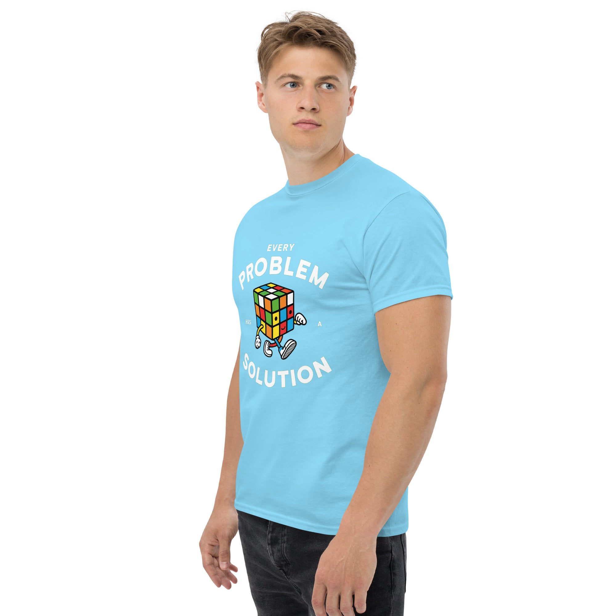T-Shirt Unisex Stampata 100% Cotone – Confortevole – Design Every Problem Has a Solution-Biiply