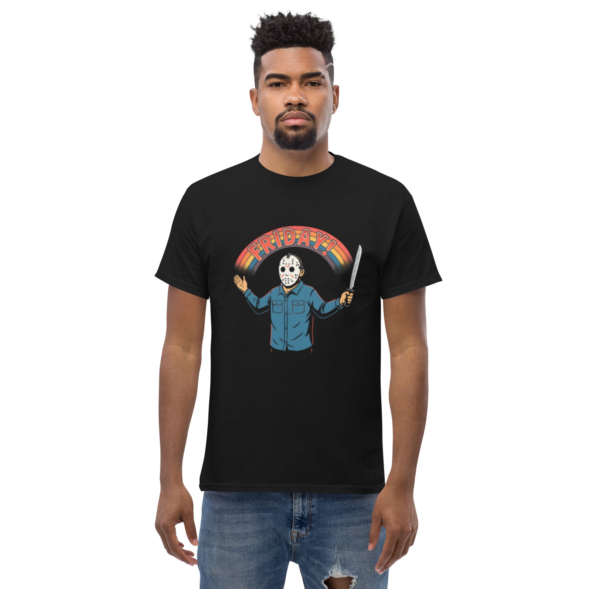 T-Shirt Unisex Stampata 100% Cotone – Confortevole – Design Friday-Biiply