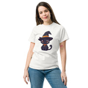 T-Shirt Unisex Stampata 100% Cotone – Confortevole – Design Gatto strega-Biiply