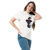 T-Shirt Unisex Stampata 100% Cotone – Confortevole – Design Gatto strega-Biiply