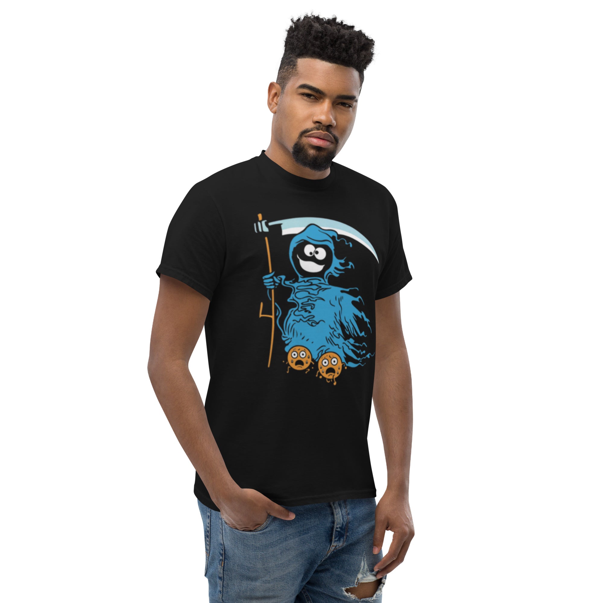 T-Shirt Unisex Stampata 100% Cotone – Confortevole – Design Ghost of the blue death-Biiply