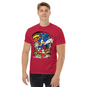 T-Shirt Unisex Stampata 100% Cotone – Confortevole – Design Graffito Sonic-Biiply