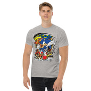 T-Shirt Unisex Stampata 100% Cotone – Confortevole – Design Graffito Sonic-Biiply