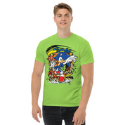 T-Shirt Unisex Stampata 100% Cotone – Confortevole – Design Graffito Sonic-Biiply