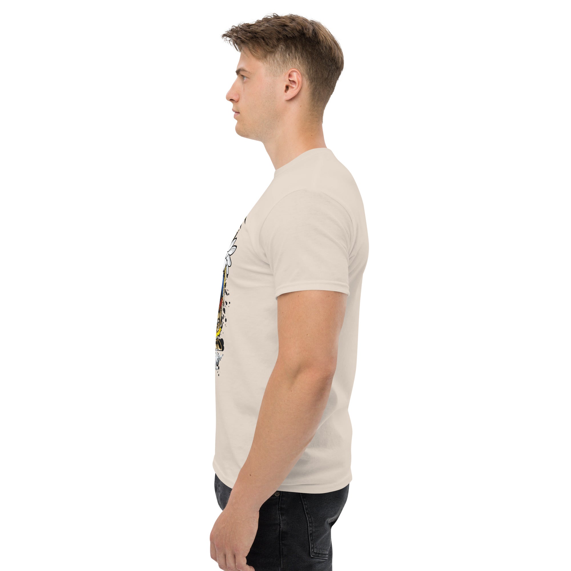 T-Shirt Unisex Stampata 100% Cotone – Confortevole – Design Graffito Sonic-Biiply