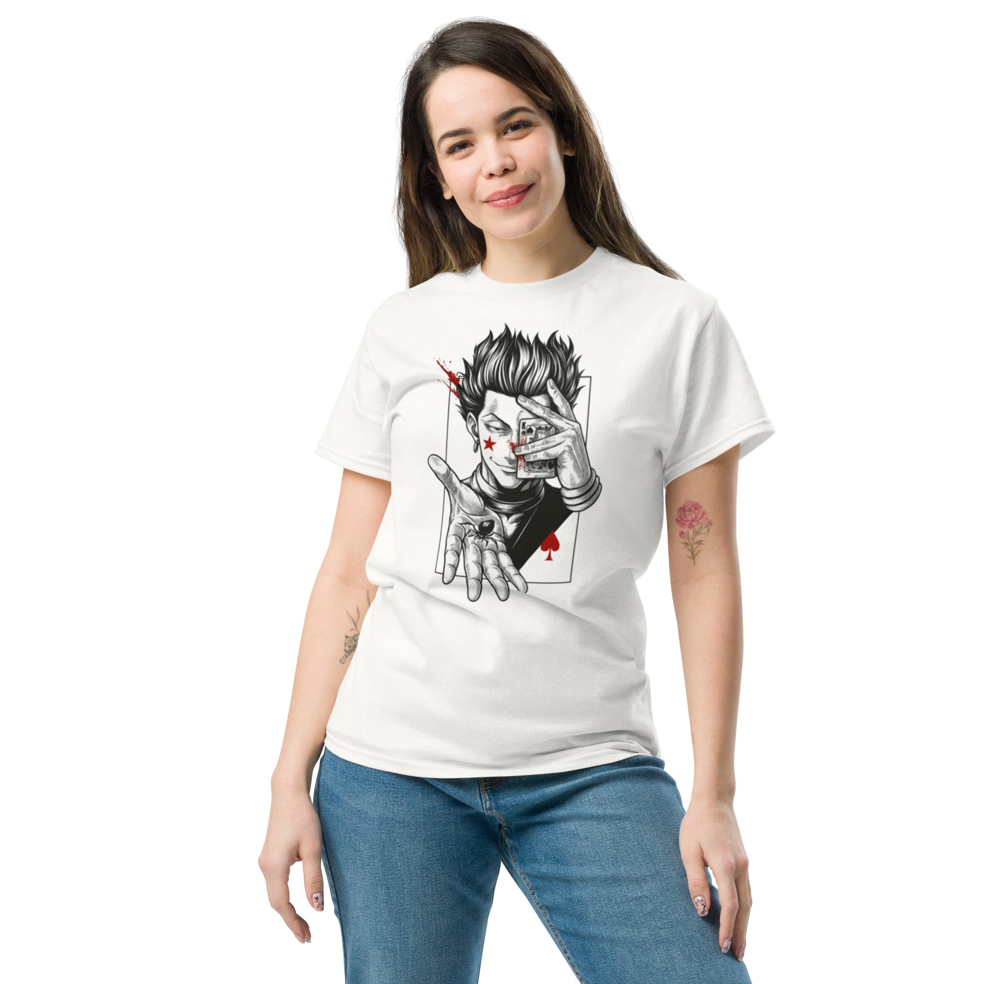 T-Shirt Unisex Stampata 100% Cotone – Confortevole – Design Hisoka-Biiply