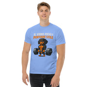 T-Shirt Unisex Stampata 100% Cotone – Confortevole – Design Il Vero Peso è Portare Stile-Biiply