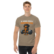 T-Shirt Unisex Stampata 100% Cotone – Confortevole – Design Il Vero Peso è Portare Stile-Biiply