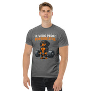 T-Shirt Unisex Stampata 100% Cotone – Confortevole – Design Il Vero Peso è Portare Stile-Biiply