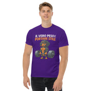 T-Shirt Unisex Stampata 100% Cotone – Confortevole – Design Il Vero Peso è Portare Stile-Biiply