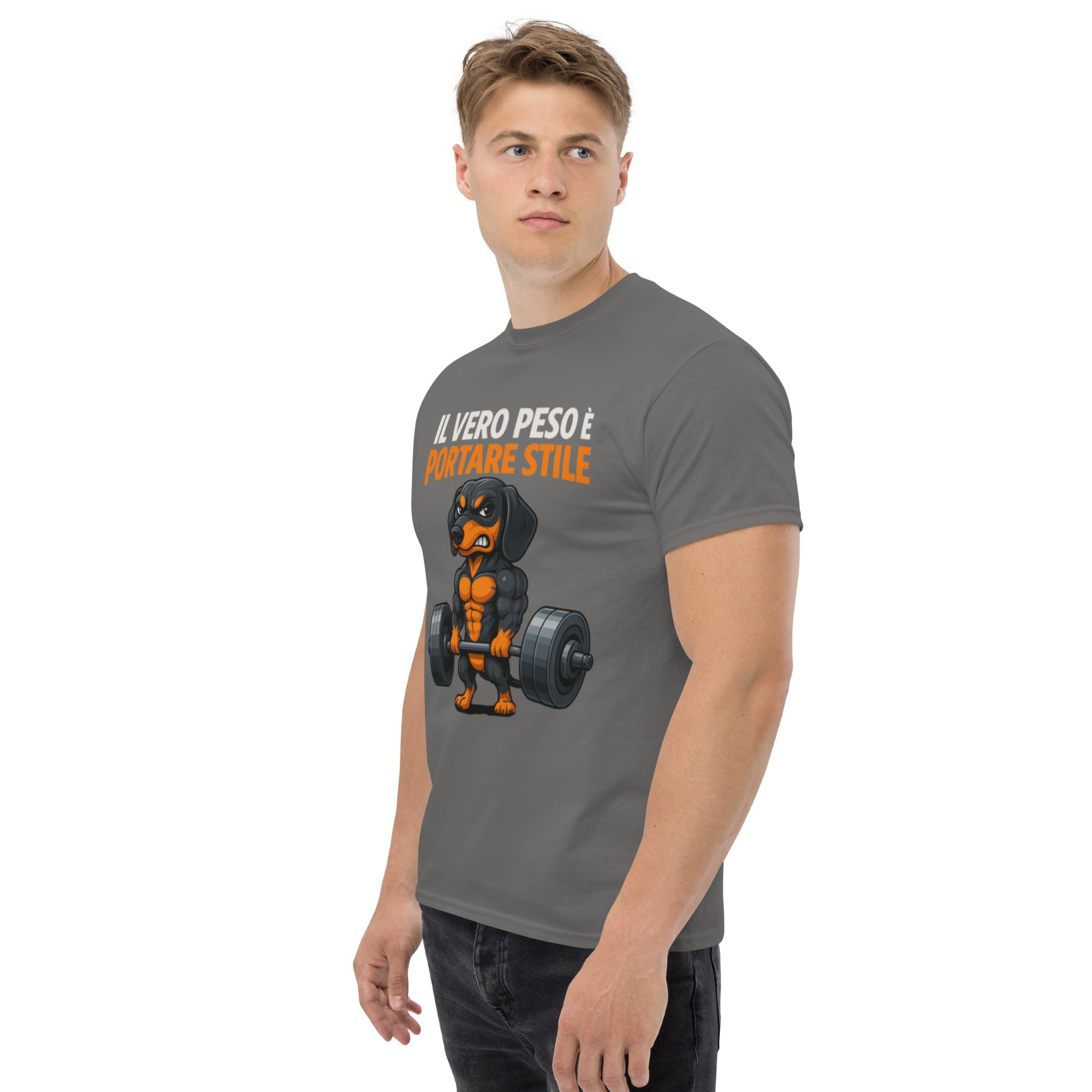 T-Shirt Unisex Stampata 100% Cotone – Confortevole – Design Il Vero Peso è Portare Stile-Biiply
