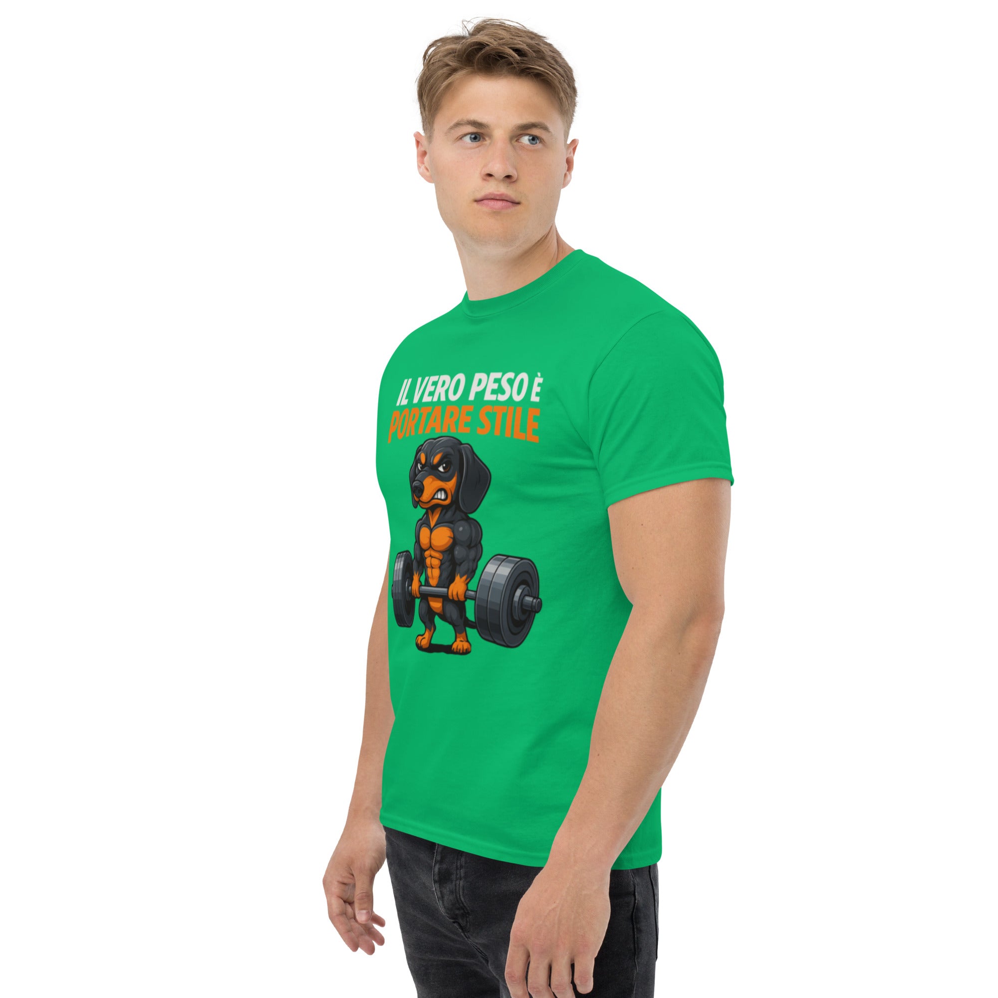 T-Shirt Unisex Stampata 100% Cotone – Confortevole – Design Il Vero Peso è Portare Stile-Biiply