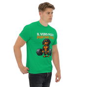 T-Shirt Unisex Stampata 100% Cotone – Confortevole – Design Il Vero Peso è Portare Stile-Biiply