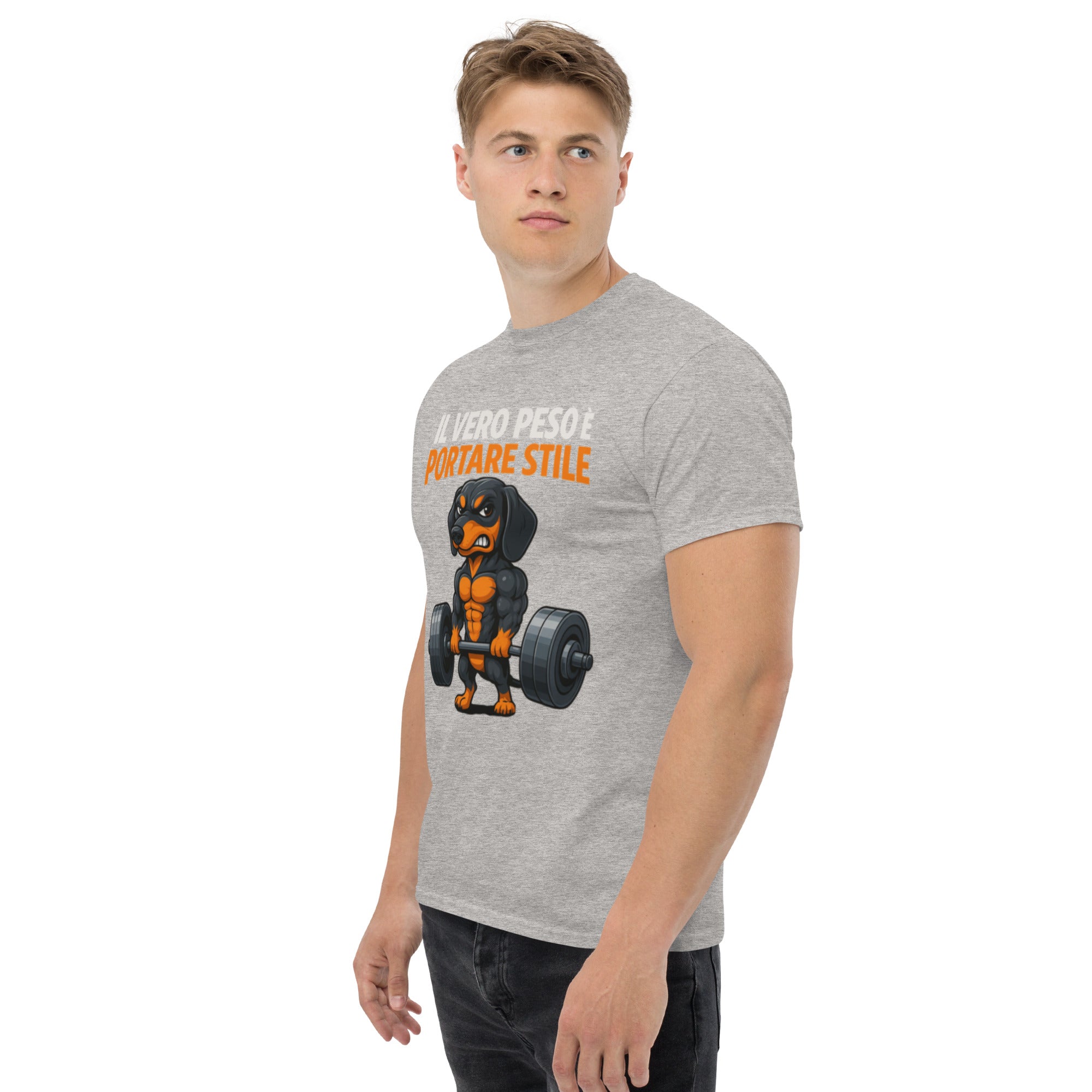T-Shirt Unisex Stampata 100% Cotone – Confortevole – Design Il Vero Peso è Portare Stile-Biiply
