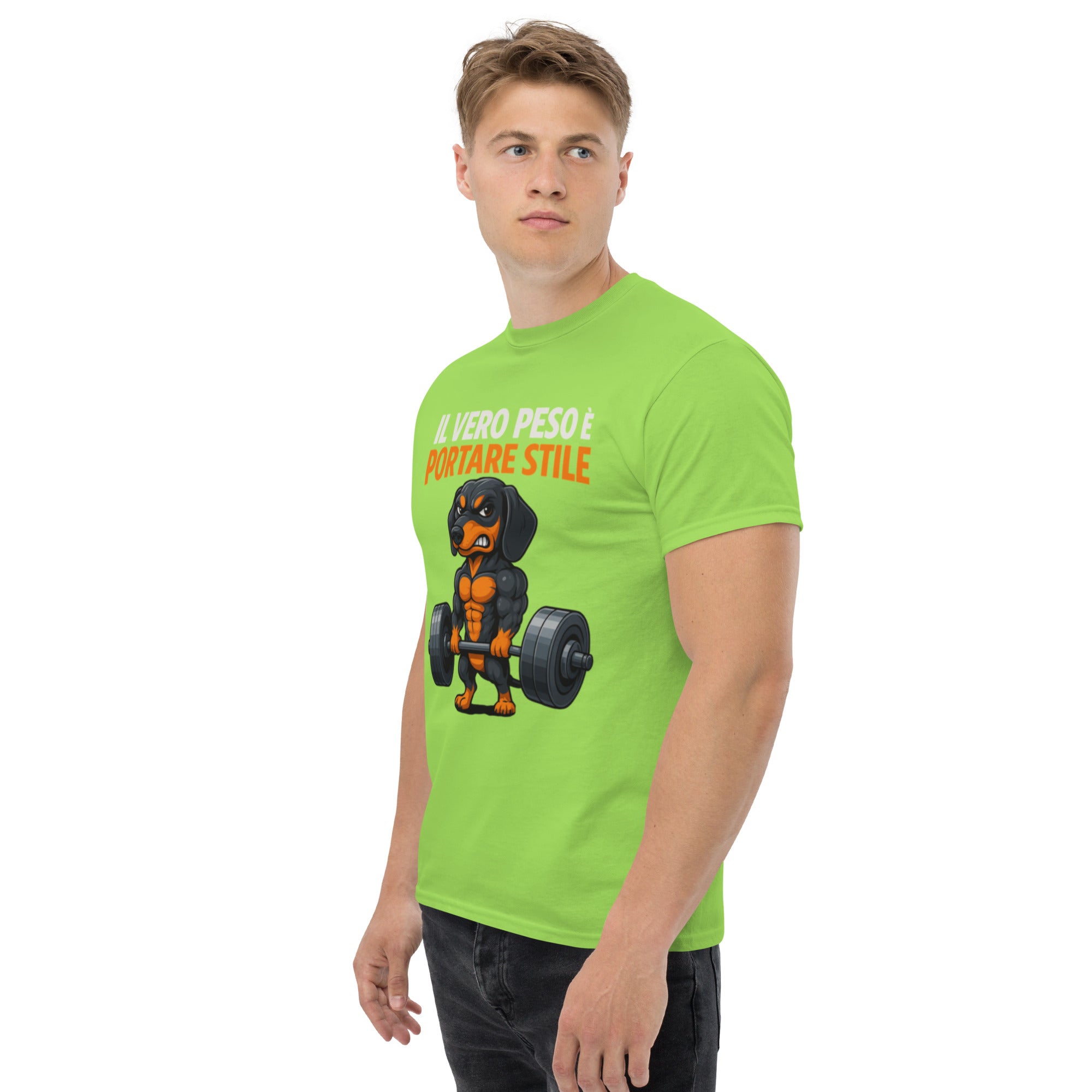 T-Shirt Unisex Stampata 100% Cotone – Confortevole – Design Il Vero Peso è Portare Stile-Biiply